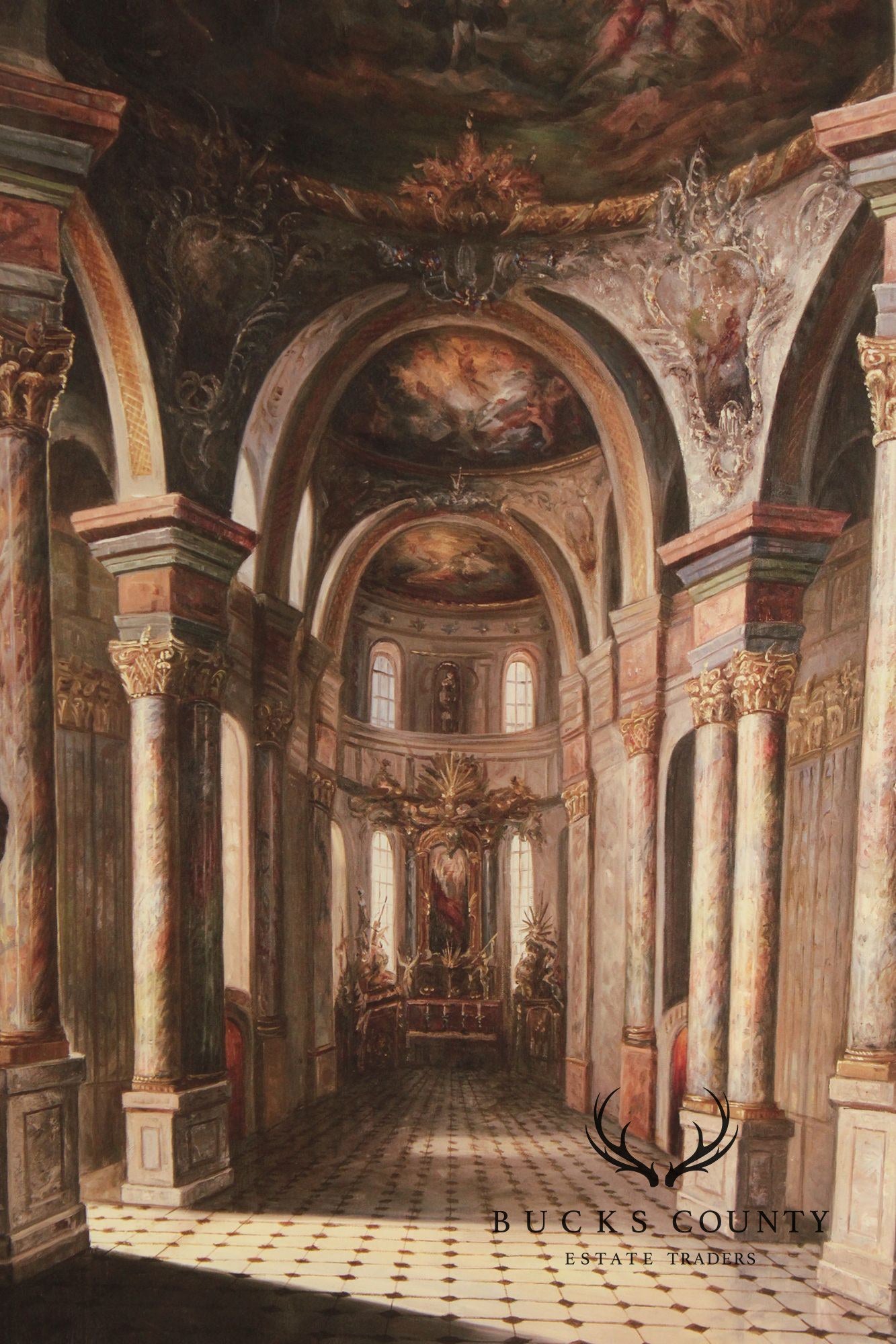 Framed Print of Baroque Cathedral Interior