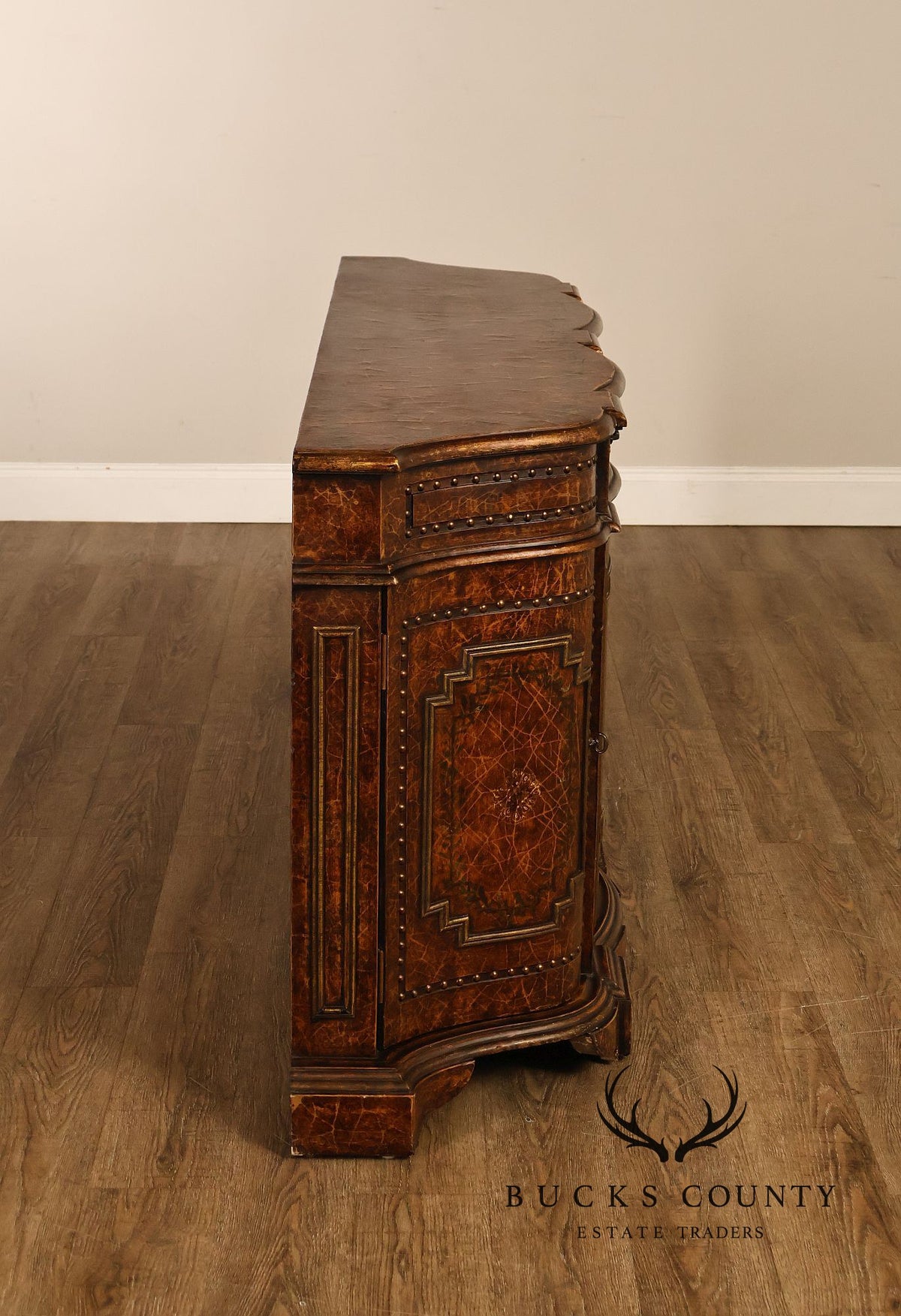 Spanish Colonial Style Faux Leather Sideboard