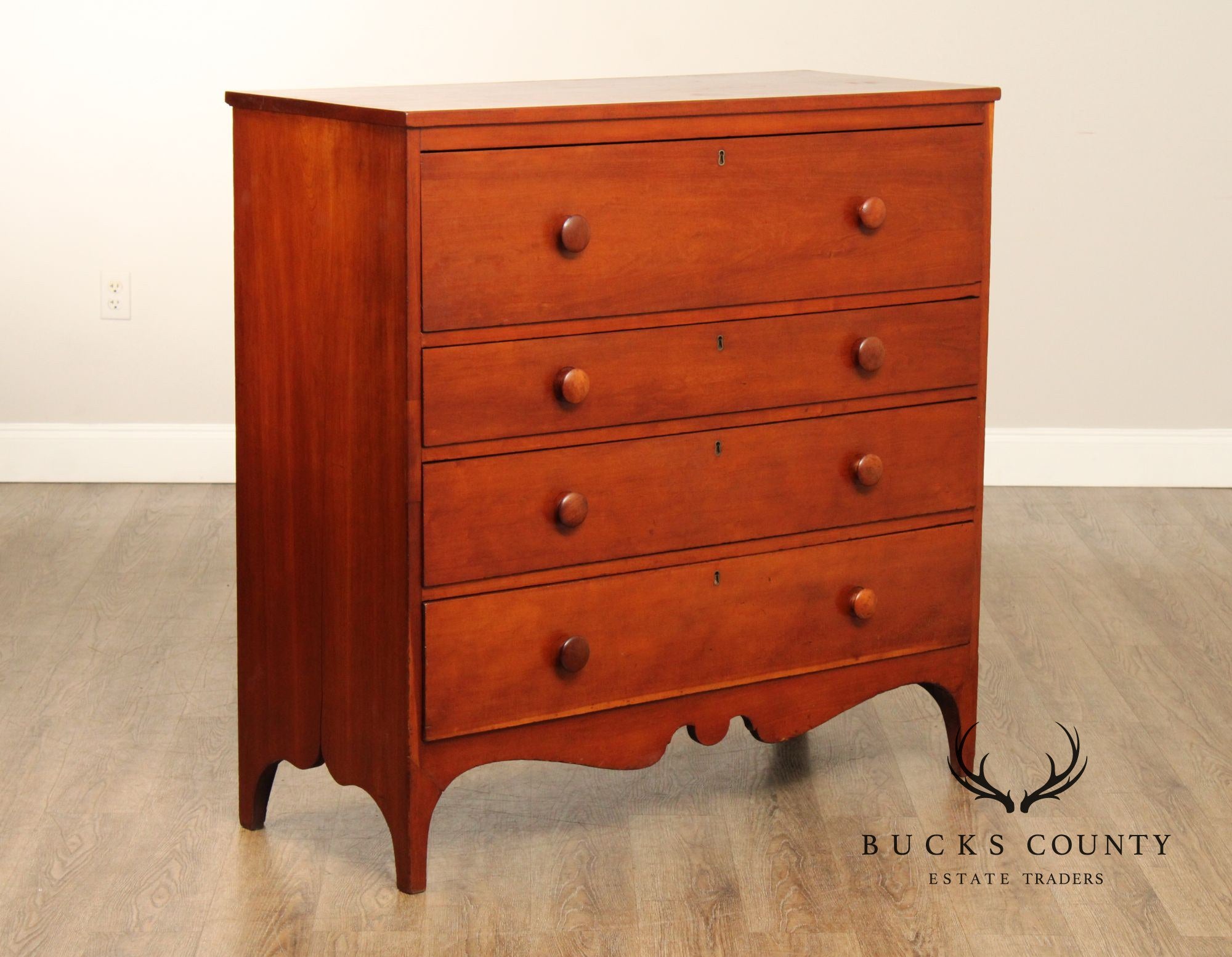 Antique American Federal Period Cherry Chest of Drawers