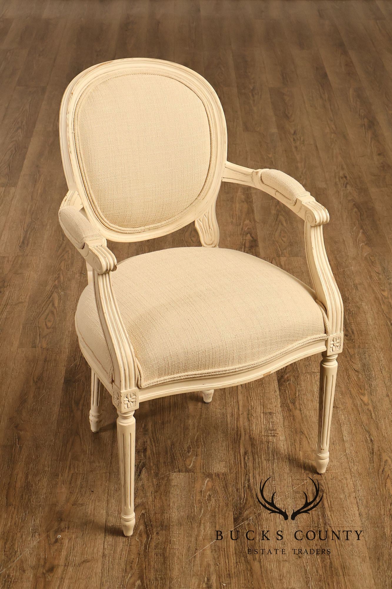 Century Furniture Set Of 8 Louis XVI Style Painted Dining Chairs