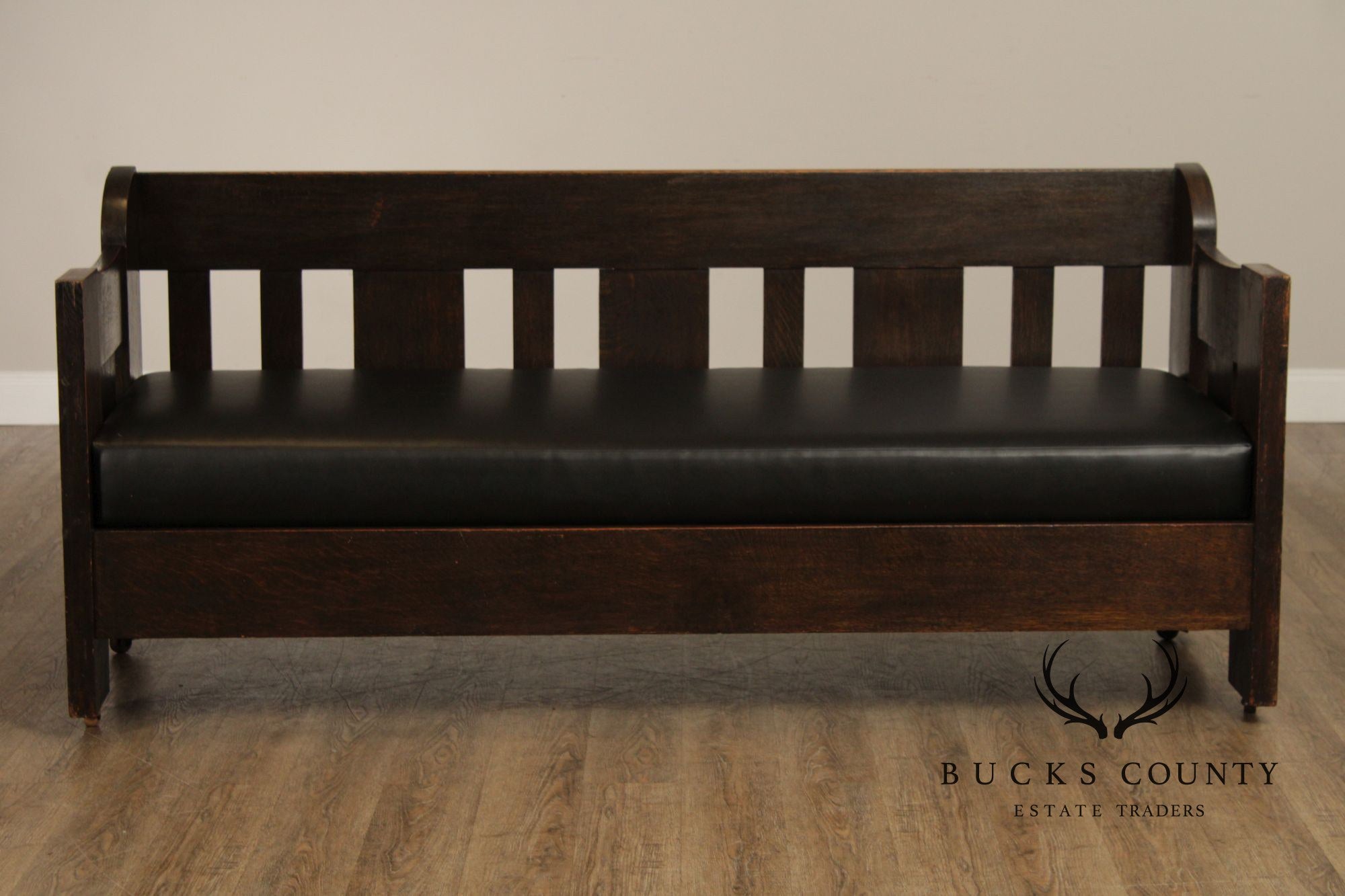 Limbert Antique Arts & Crafts Oak Settle Sofa