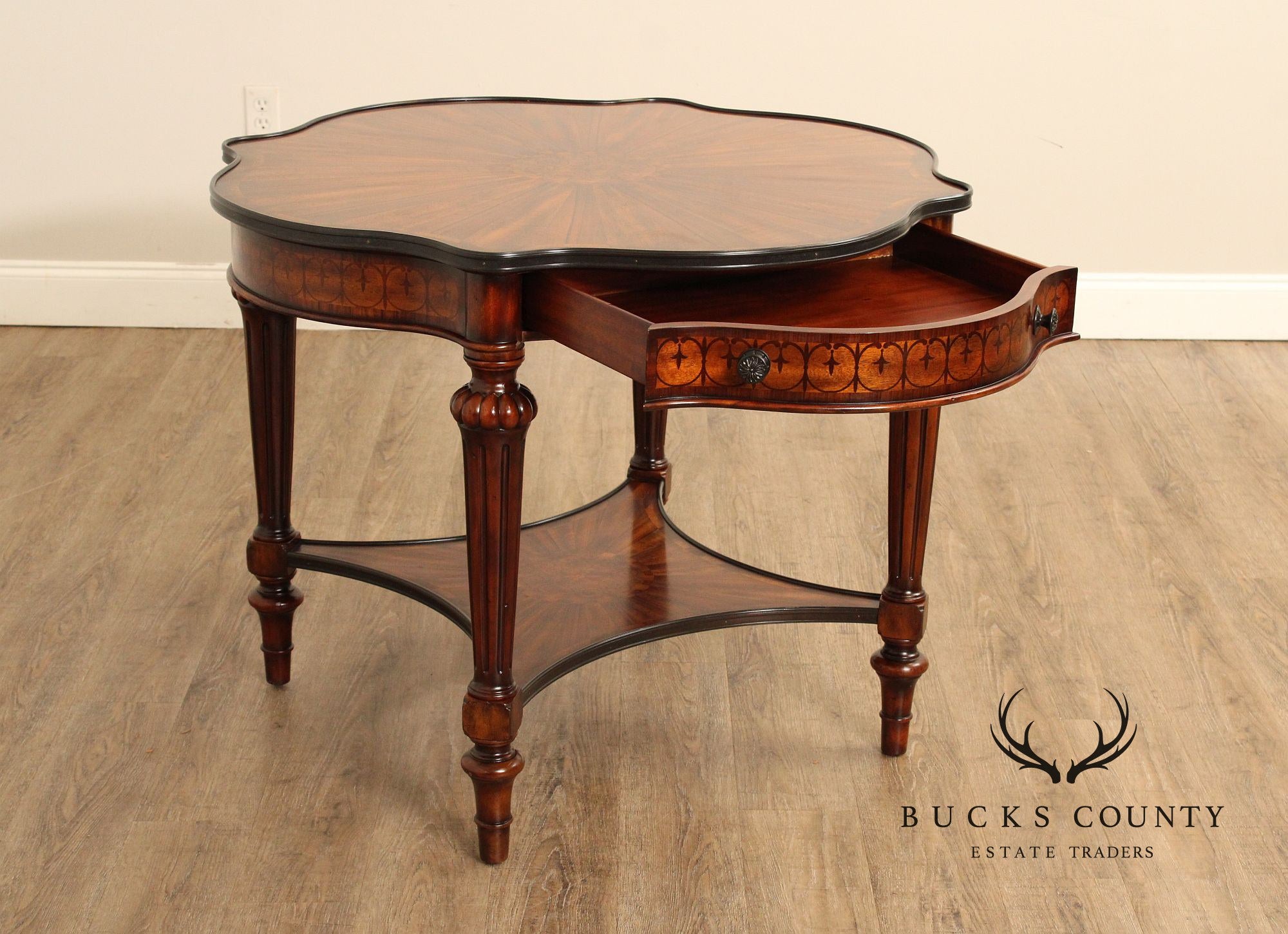 Theodore Alexander Italian Regency Style Inlaid Center Table