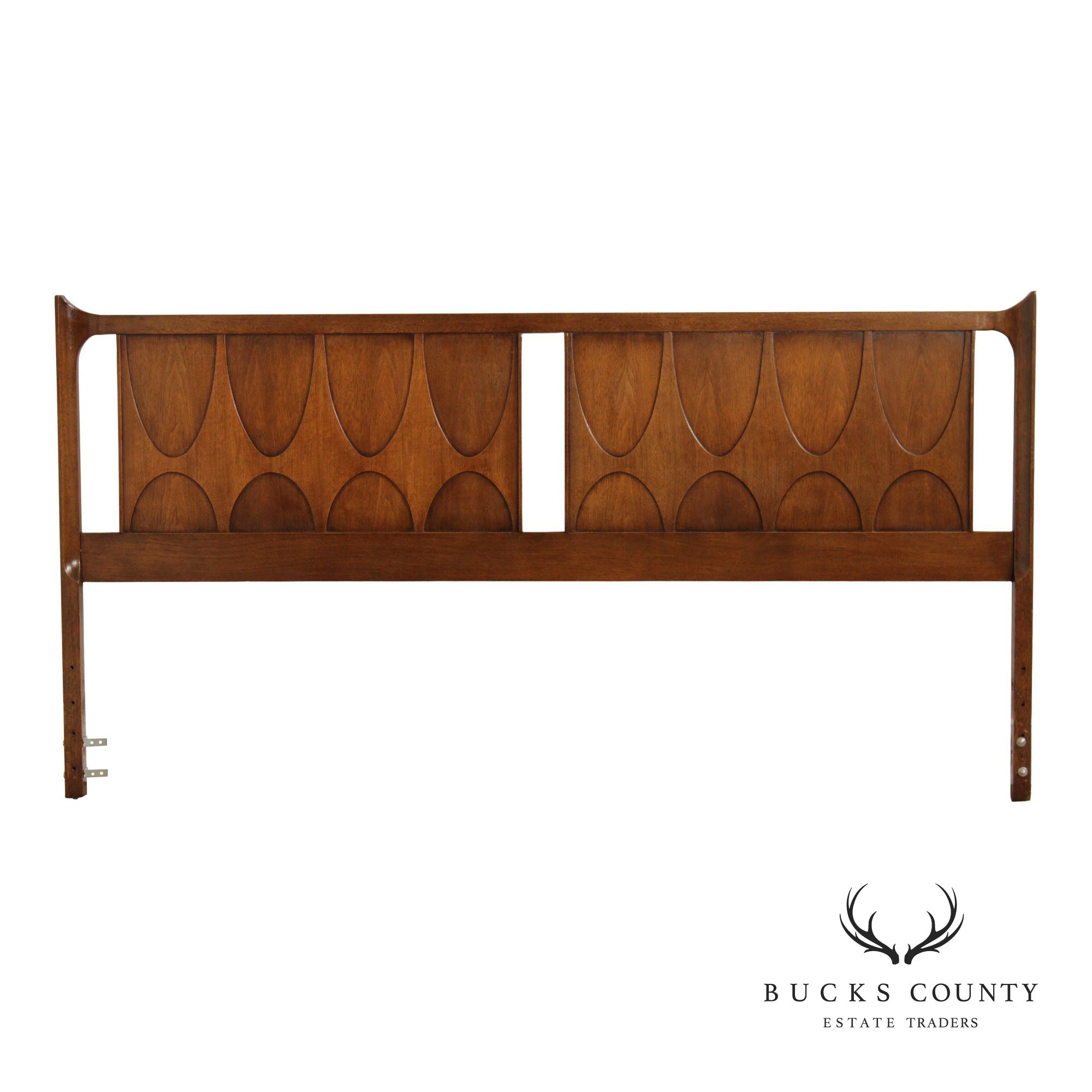 Broyhill Brasilia Mid Century Modern Walnut King Headboard