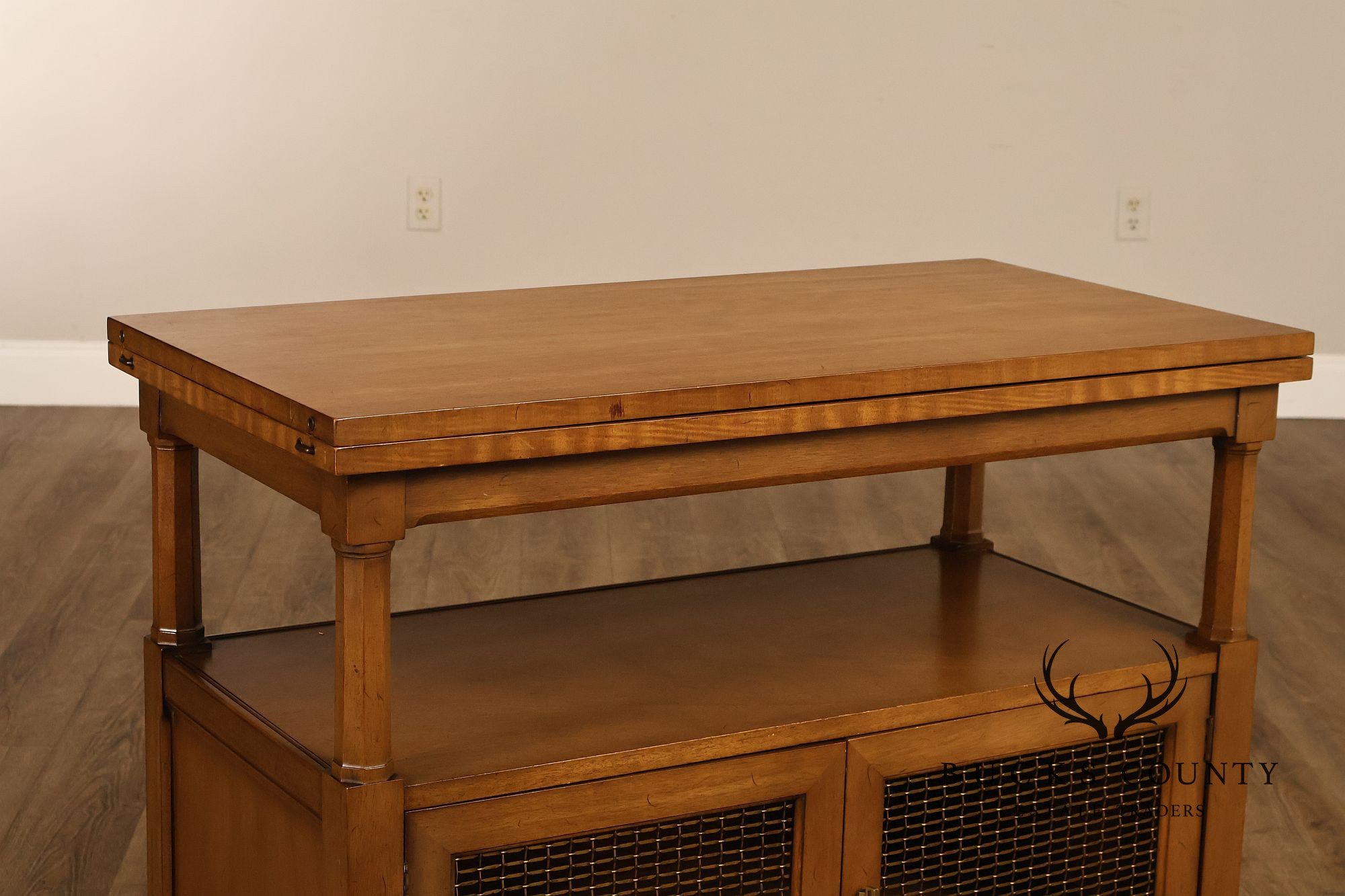 Henredon Vintage Walnut Drop Leaf Server Bar Cart