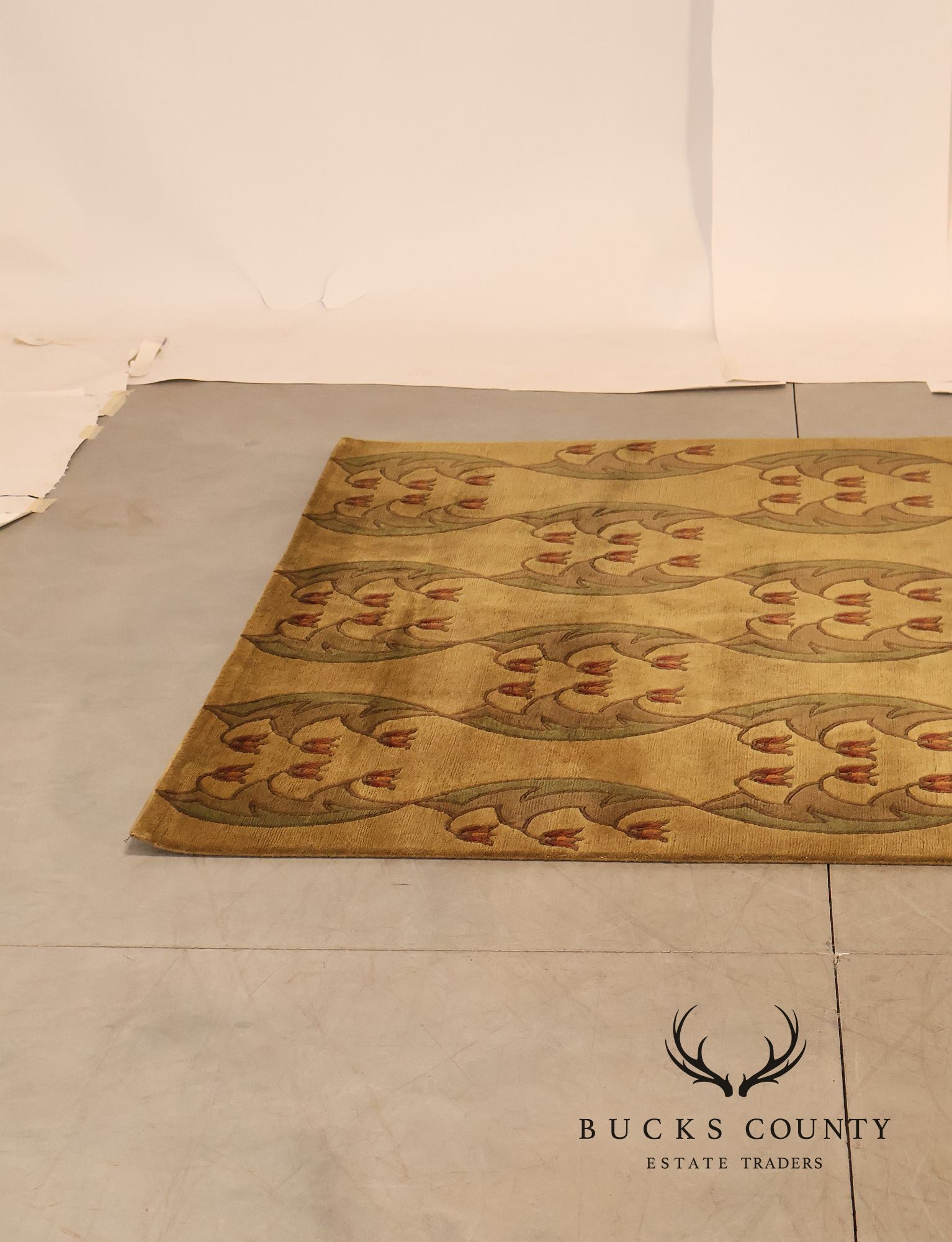Stickley Designer Rugs Wool Area Rug Tulip Pattern 9x12