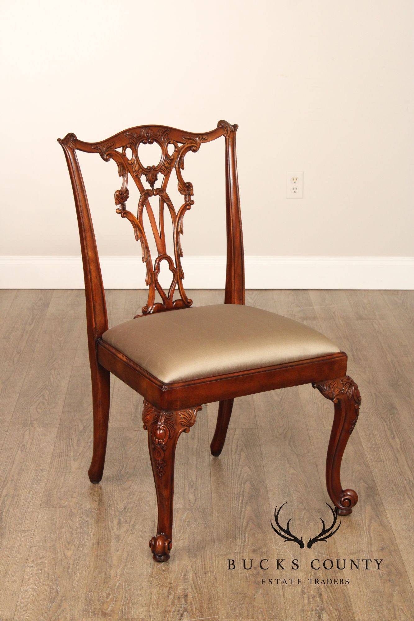 Theodore Alexander Pair of 'Rococo Splendour' Side Dining Chairs