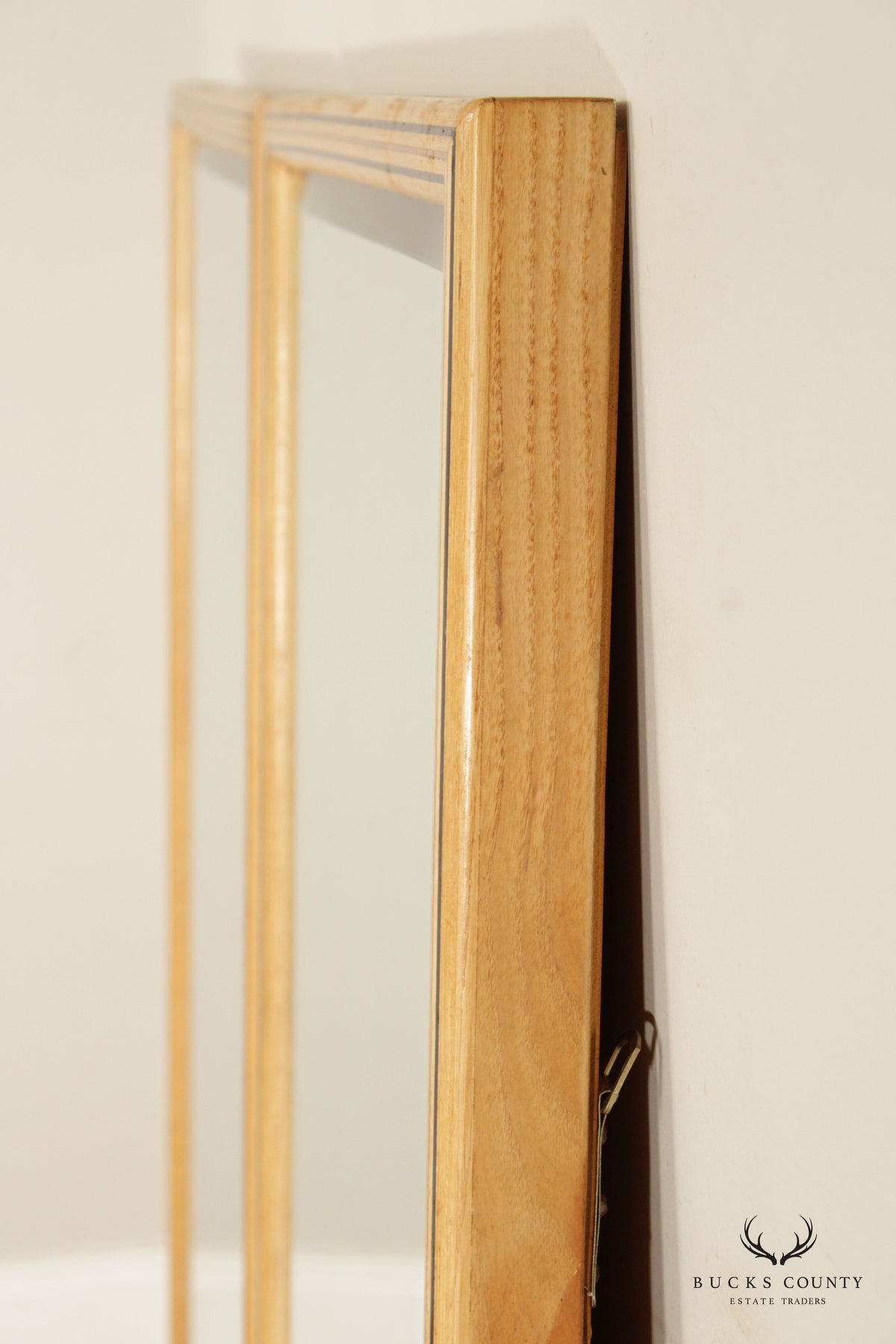Henredon Scene Two Pair Inlaid Beveled Wall Mirrors