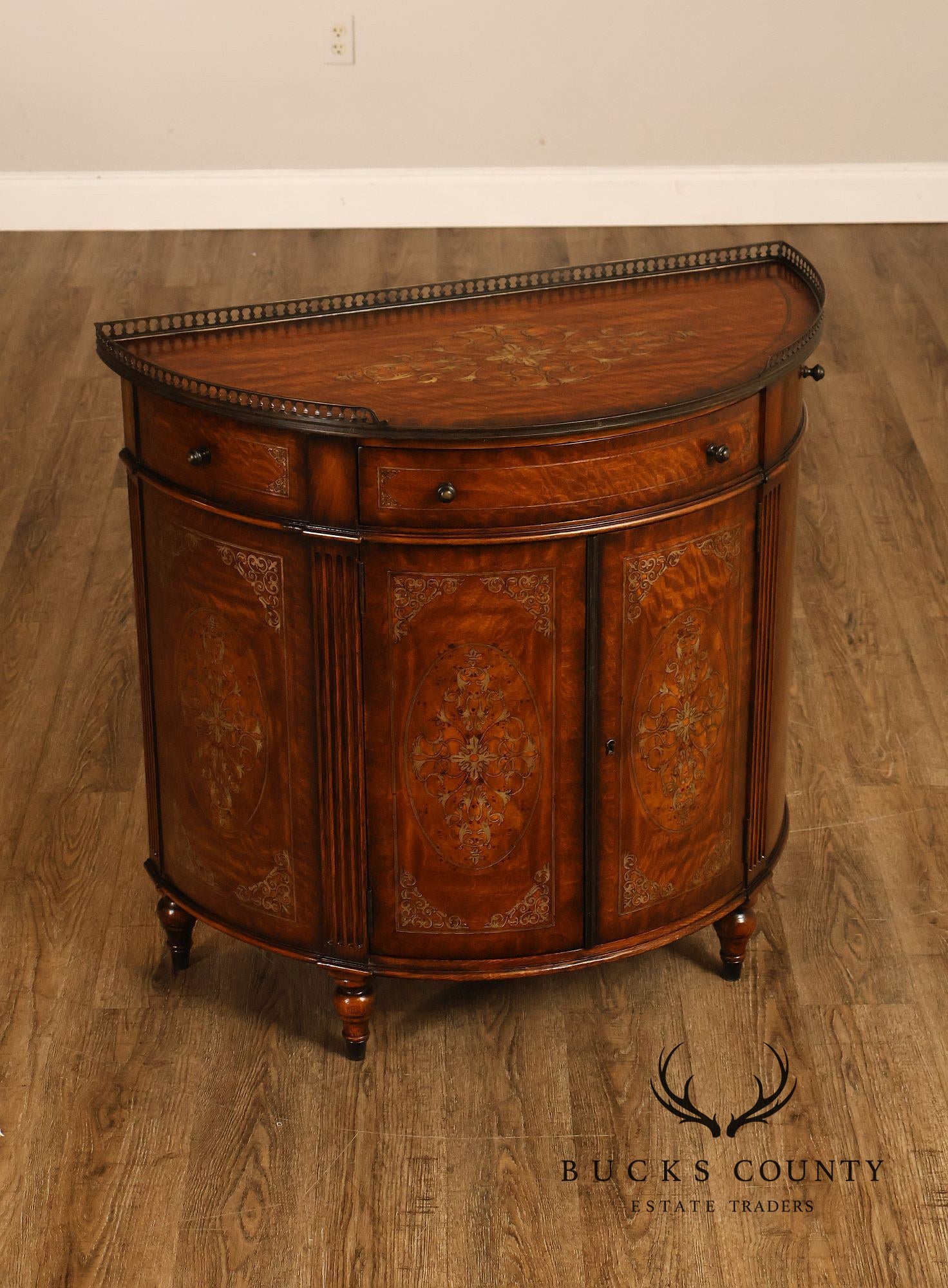 Theodore Alexander Demilune Console Cabinet