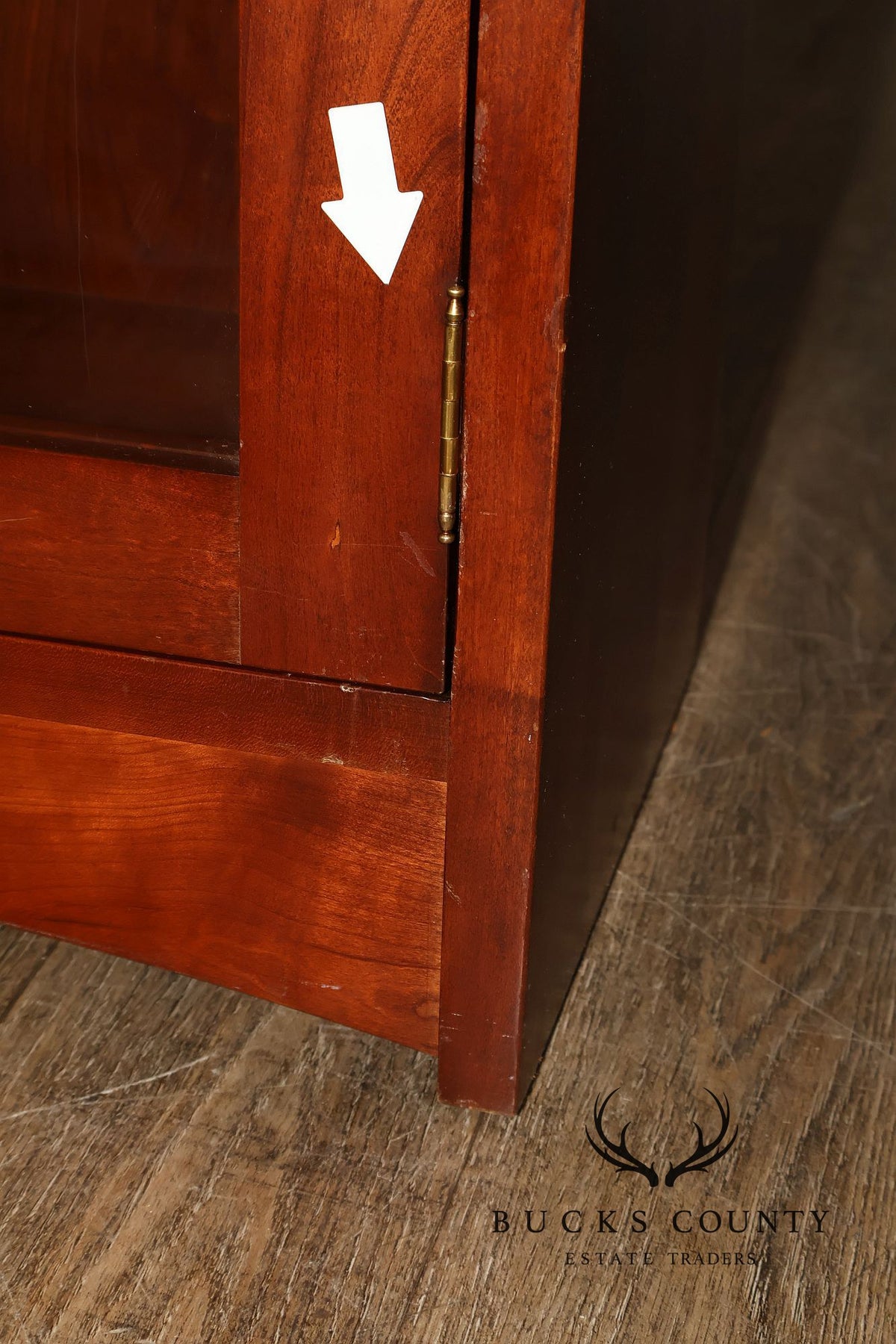 Robert Bergelin Company Custom Arts And Crafts Cherry Glass Door Bookcase Cabinet