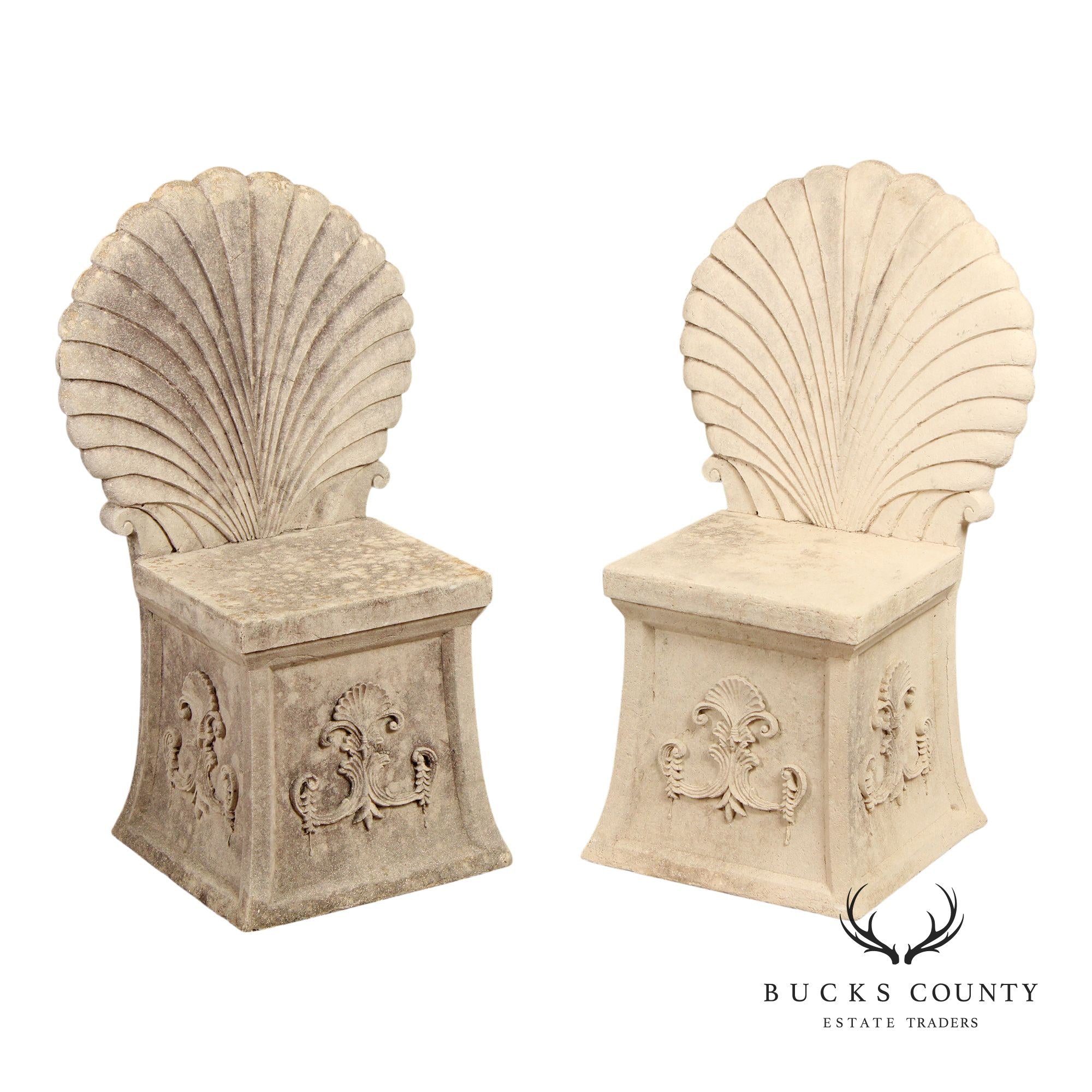 Design Toscano Pair of 'Villa Tivoli' Grotto Chairs