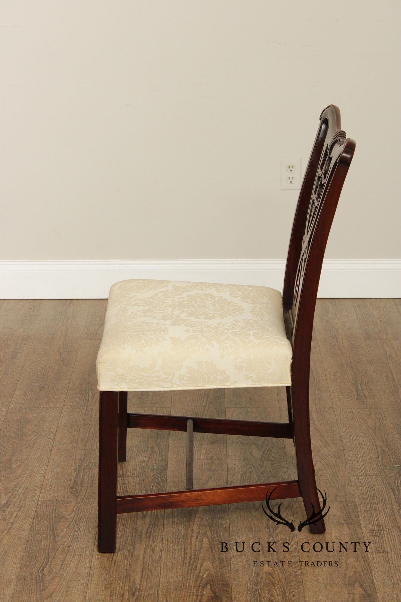 1940's Georgian Style Set of Six Solid Mahogany Dining Chairs