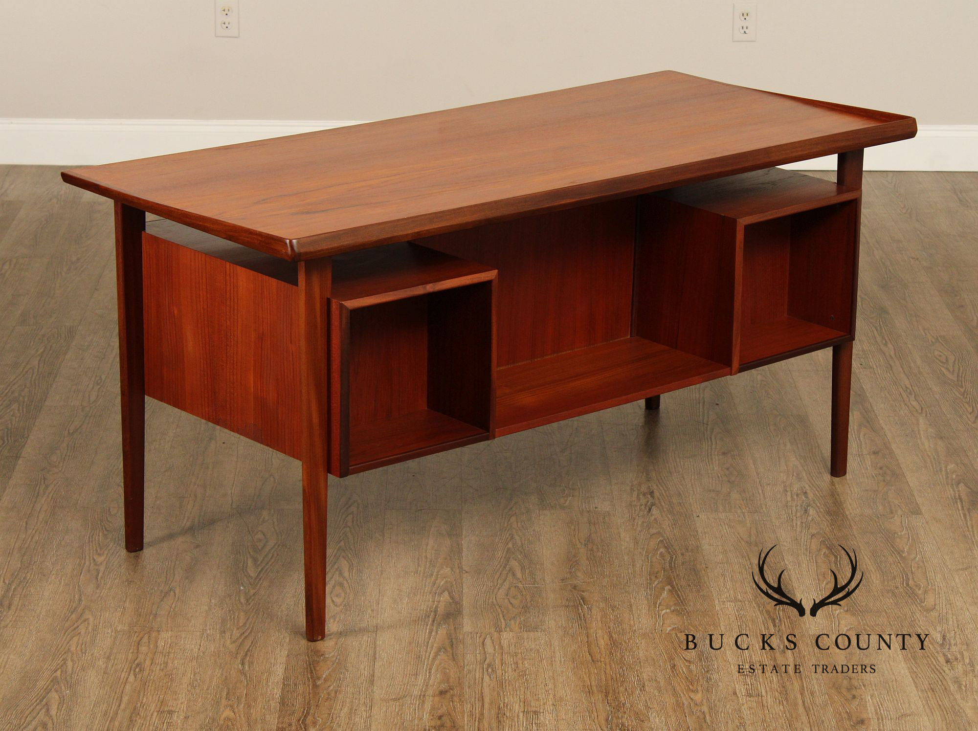 Peter Løvig Nielsen Danish Modern Teak Executive Desk