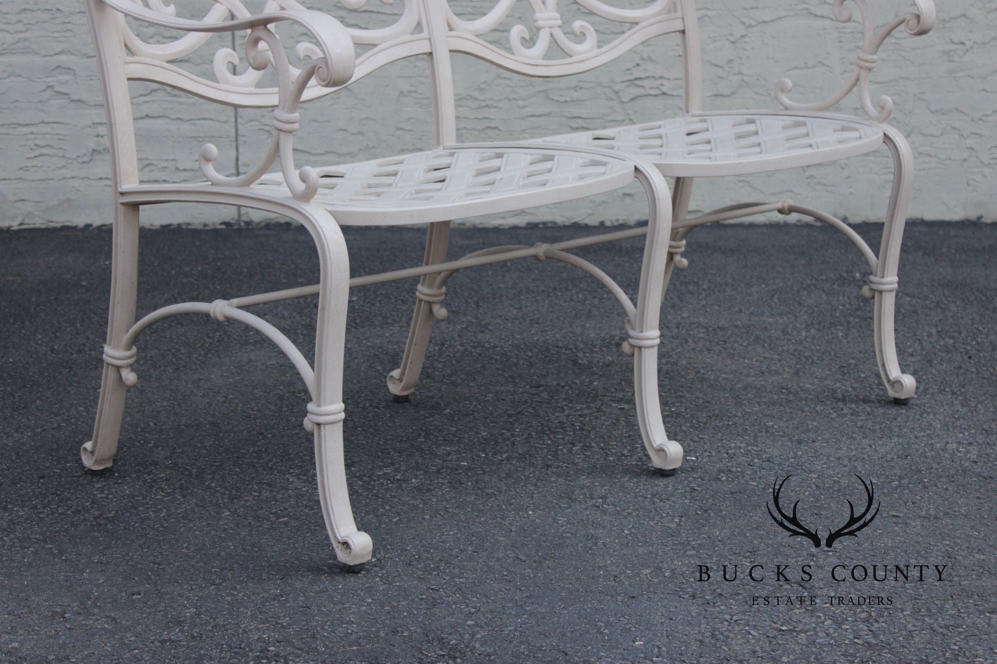 Frontgate Cast Aluminum Outdoor Garden Settee