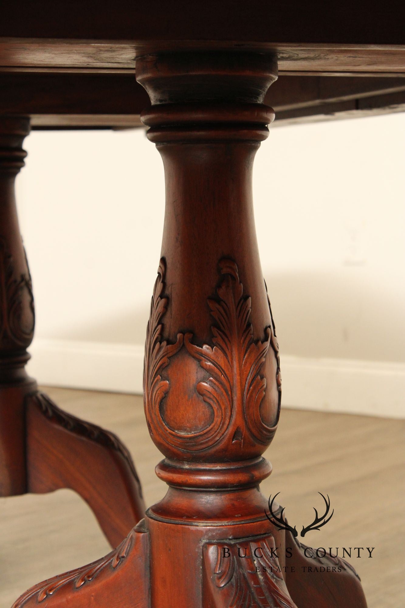 Georgian Style Mahogany Double Pedestal Dining Table