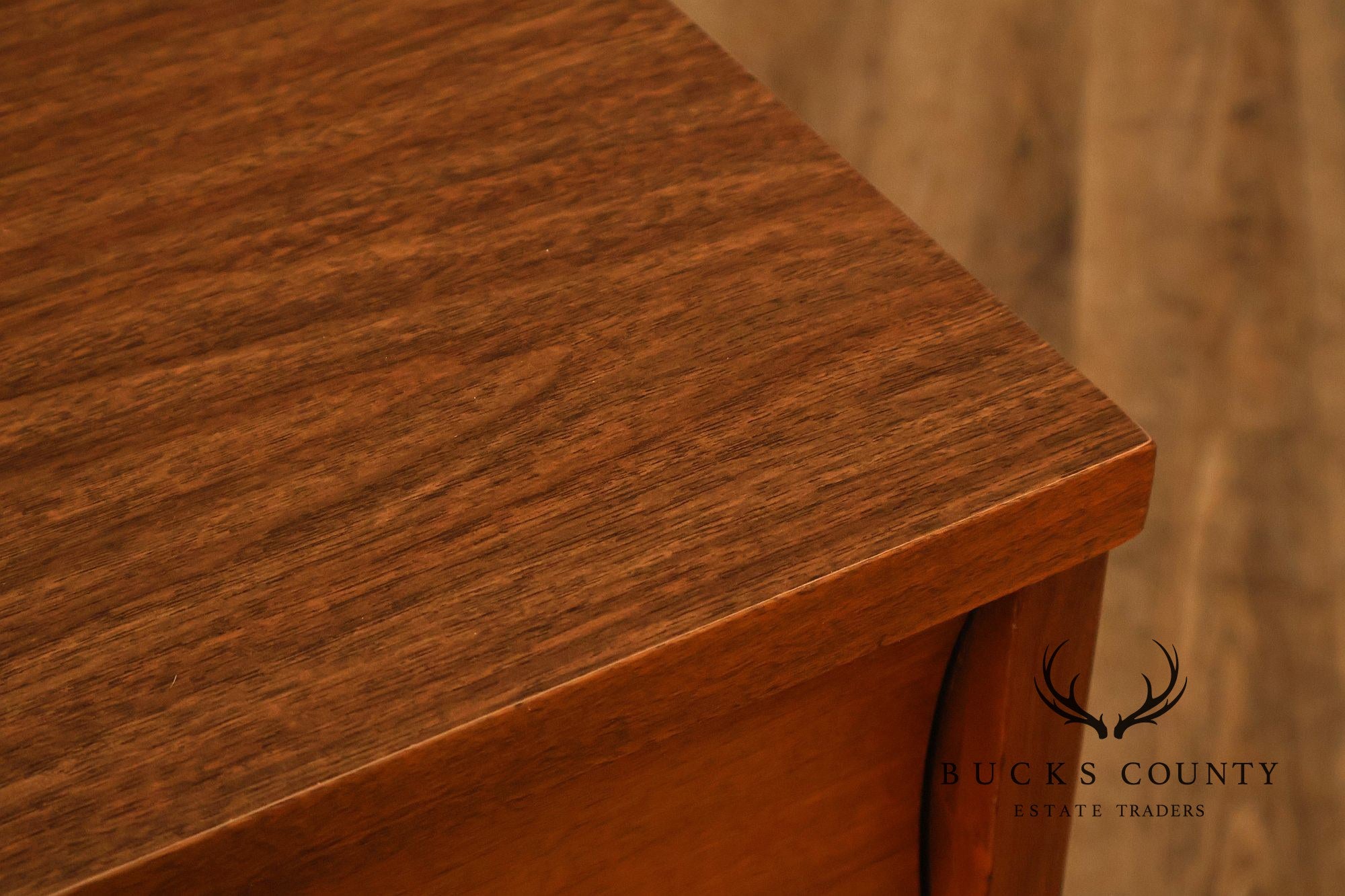 Mid Century Modern Sculpted Front Writing Desk