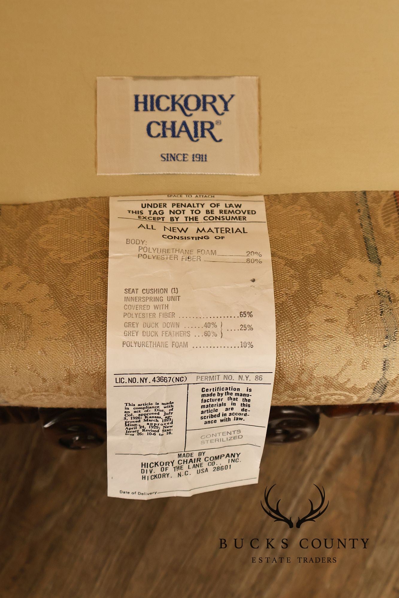 Hickory Chair Chippendale Style Mahogany Camelback Sofa