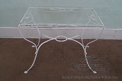 Salterini Art Nouveau Style Vintage Iron 5 Piece Patio Table & Chair Garden Set