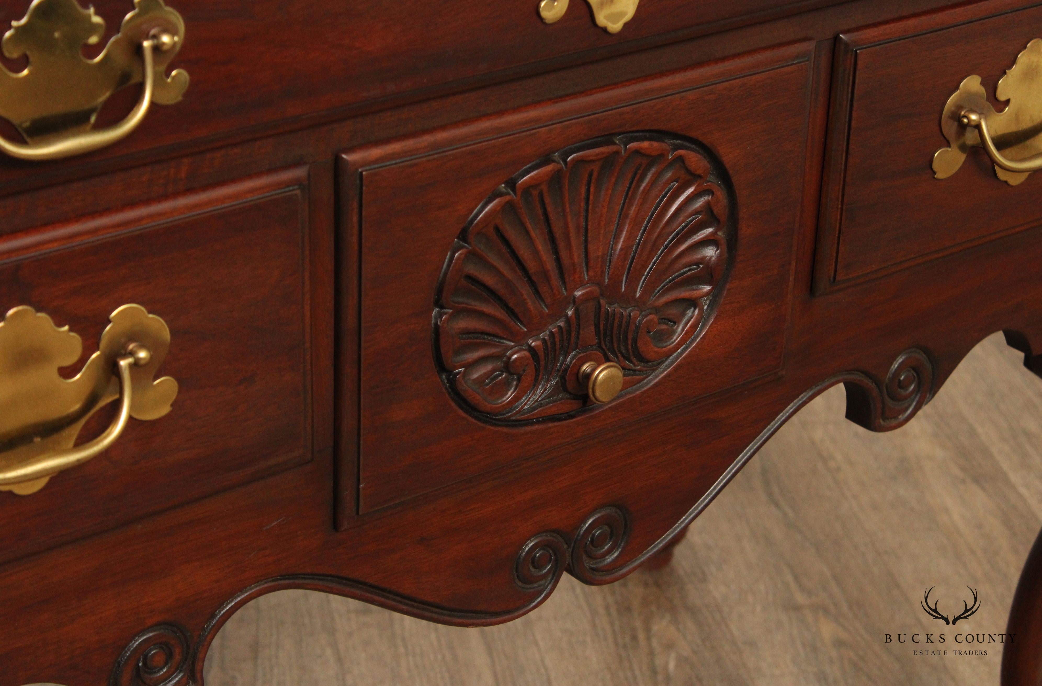 Henkel Harris Queen Anne Style Mahogany Lowboy Chest