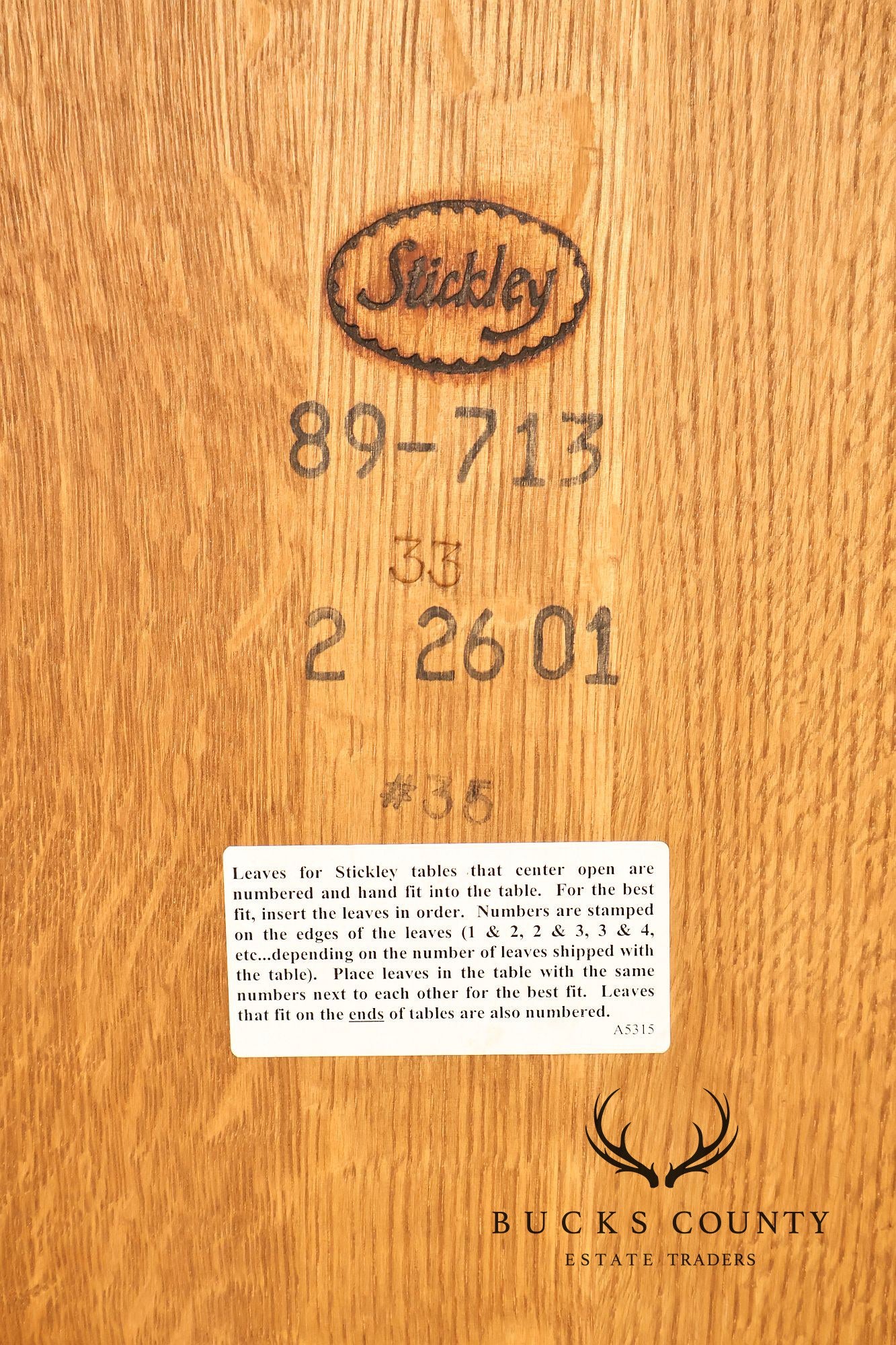Stickley Mission Collection Round Oak Extension Dining Table With 3 Leaves In 35 Fayetteville Finish