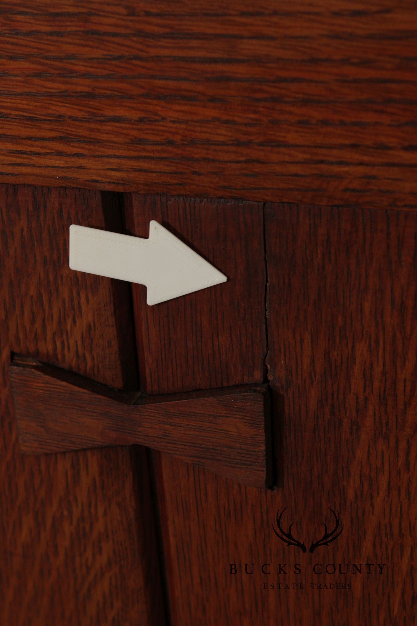 Mission Style Oak Three-Panel Screen