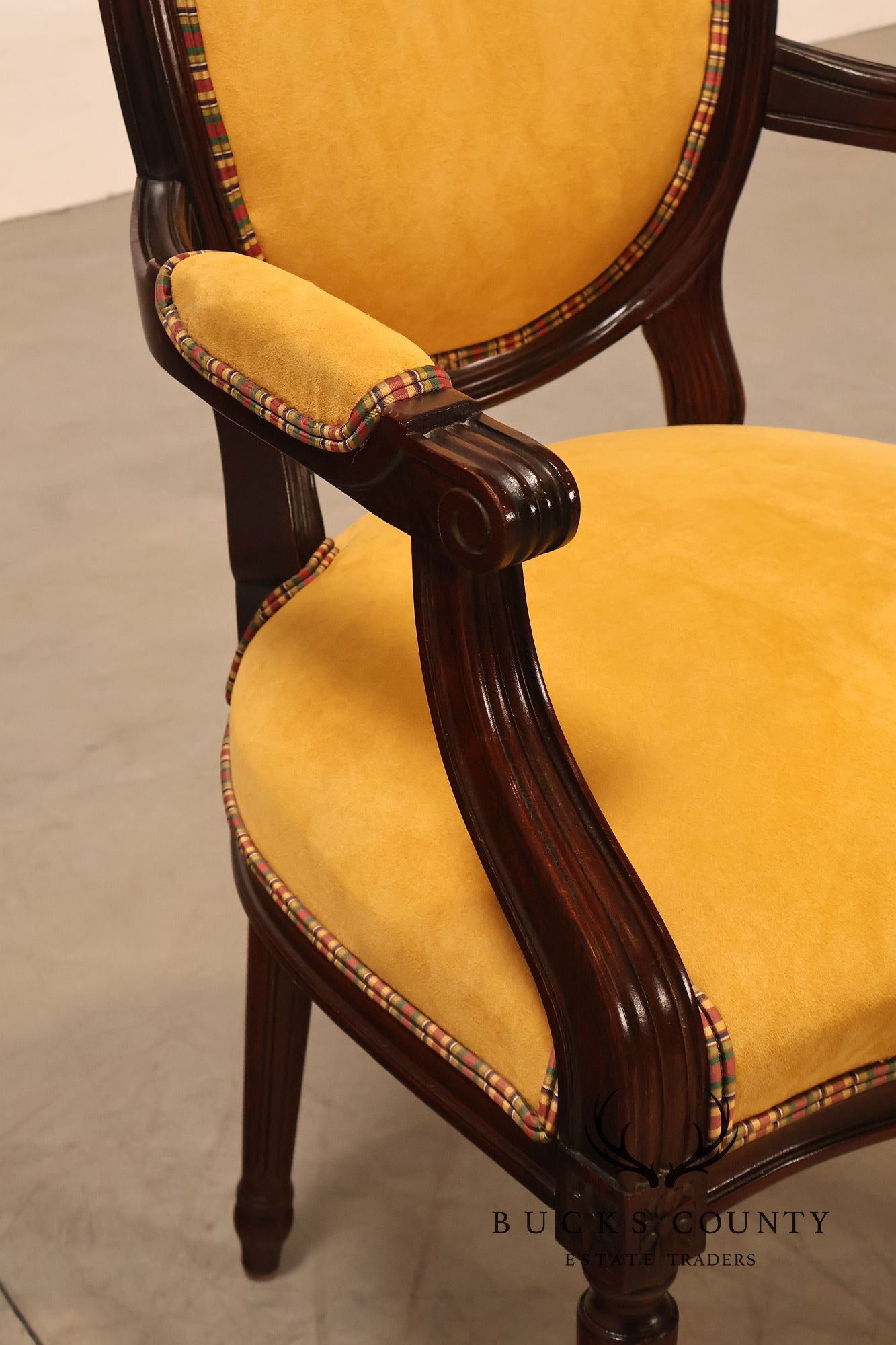 Century Furniture French Louis XVI Style Set of Ten Oval Back Dining Chairs