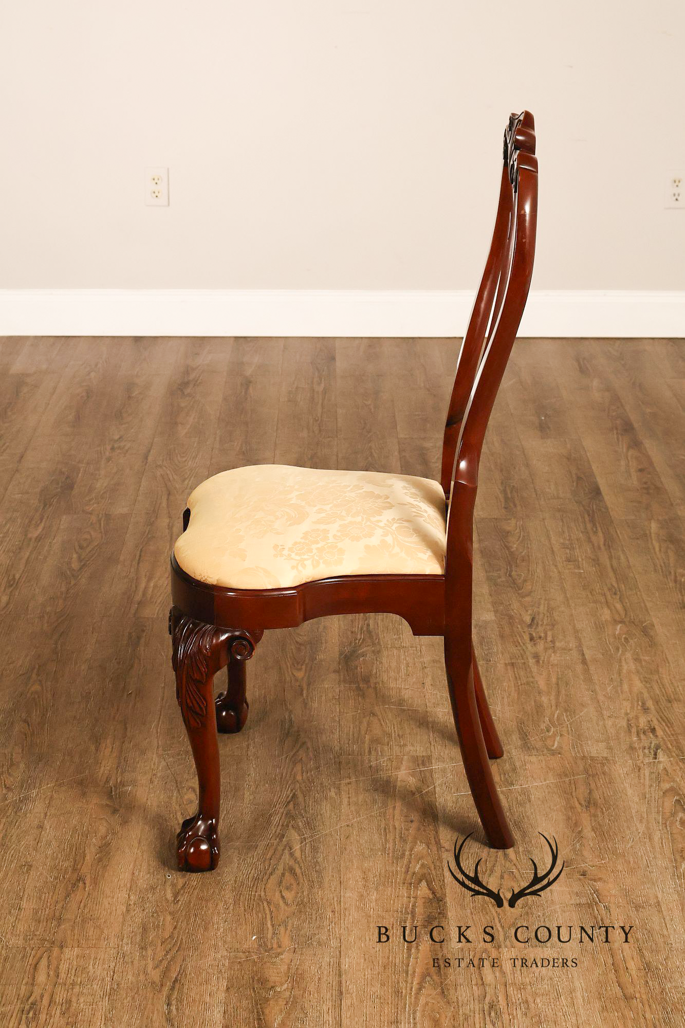 Kindel Winterthur Collection Set of Four Carved Dining Chairs