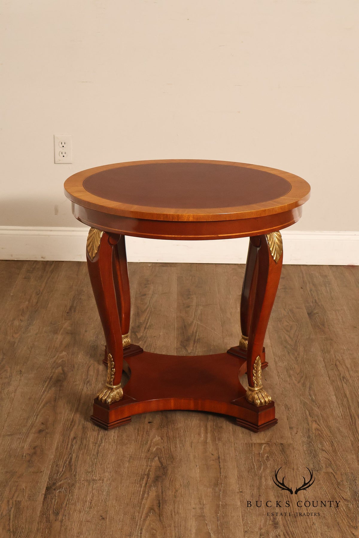 Kindel Empire Style Round Mahogany Occasional Table
