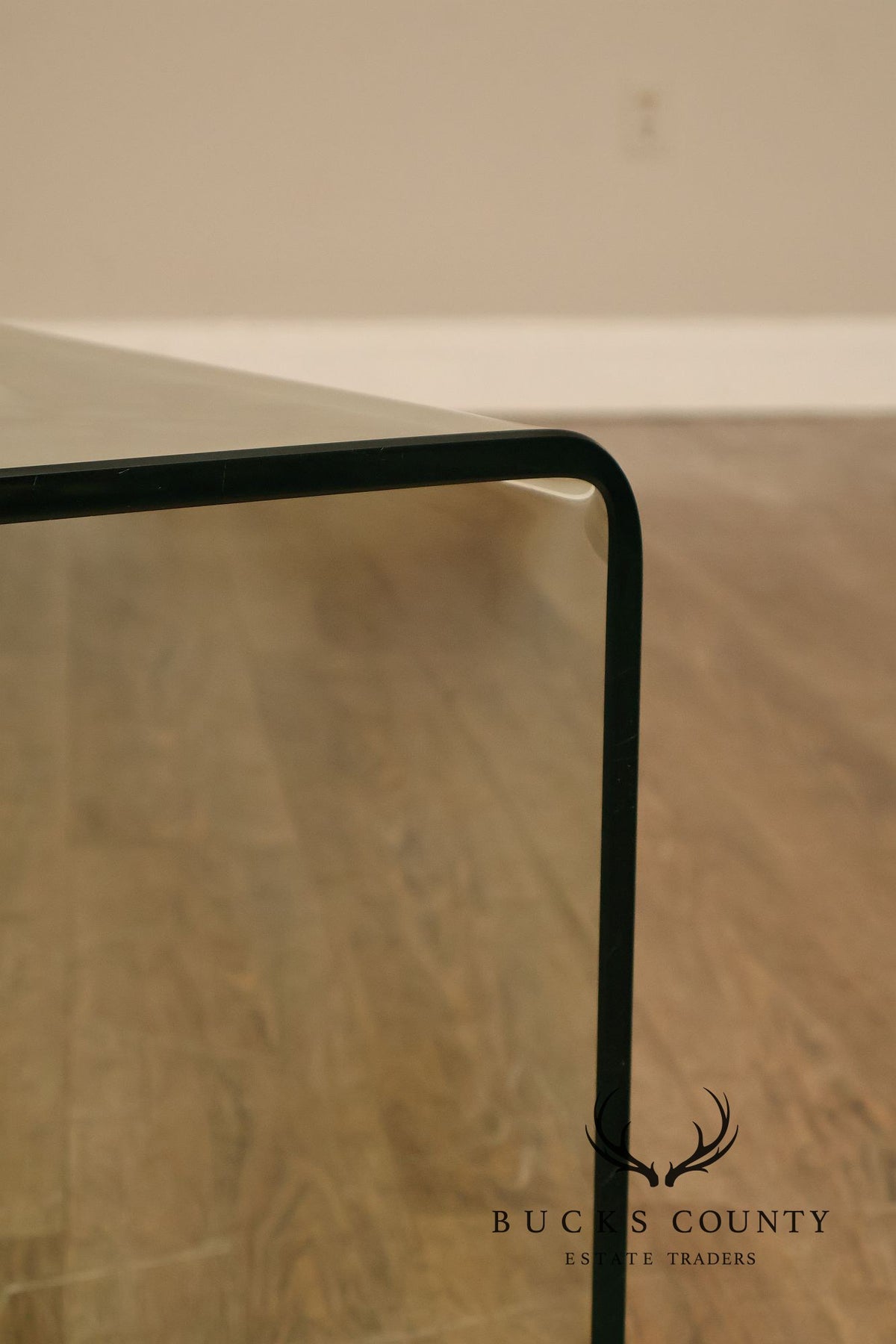 Modern Glass Waterfall Coffee Table