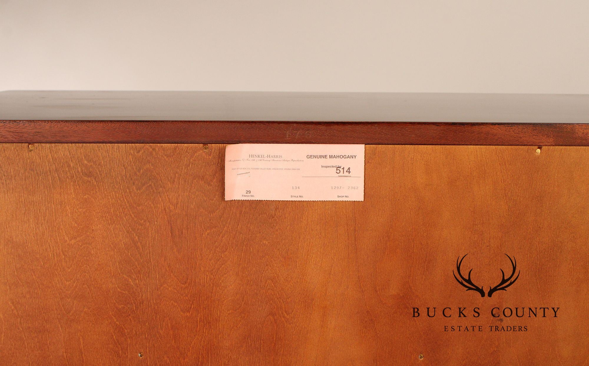 Henkel Harris Georgian Style Mahogany Tall Chest