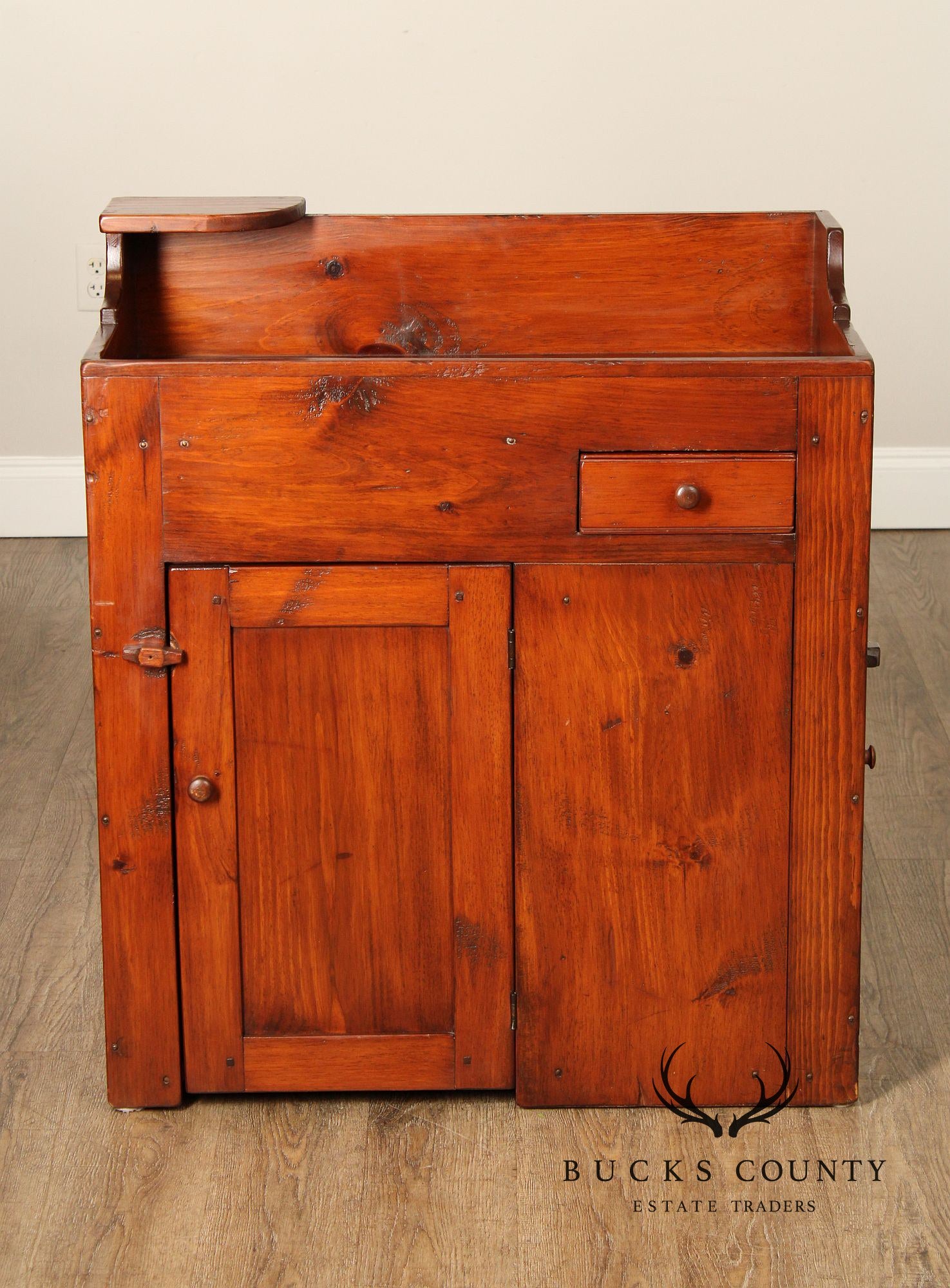 B. Delin Farmhouse Style Pine Drysink Cabinet