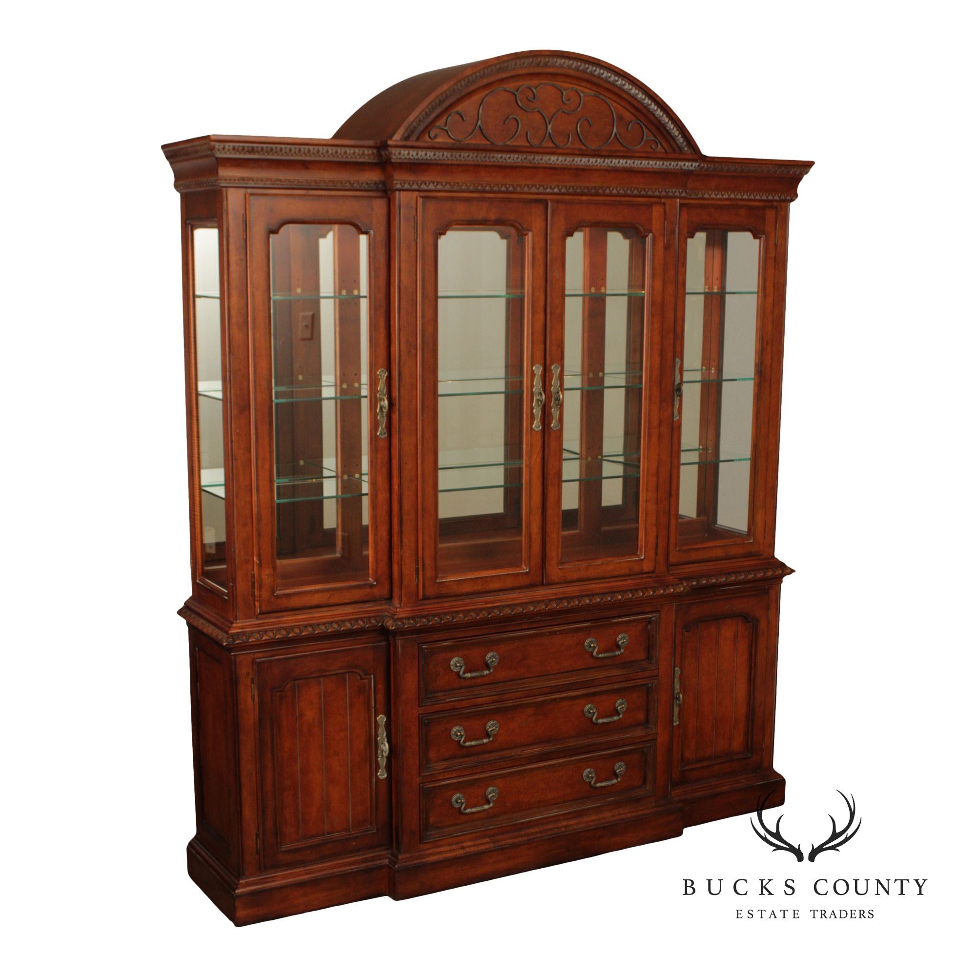 Hickory White Four Door China Cabinet