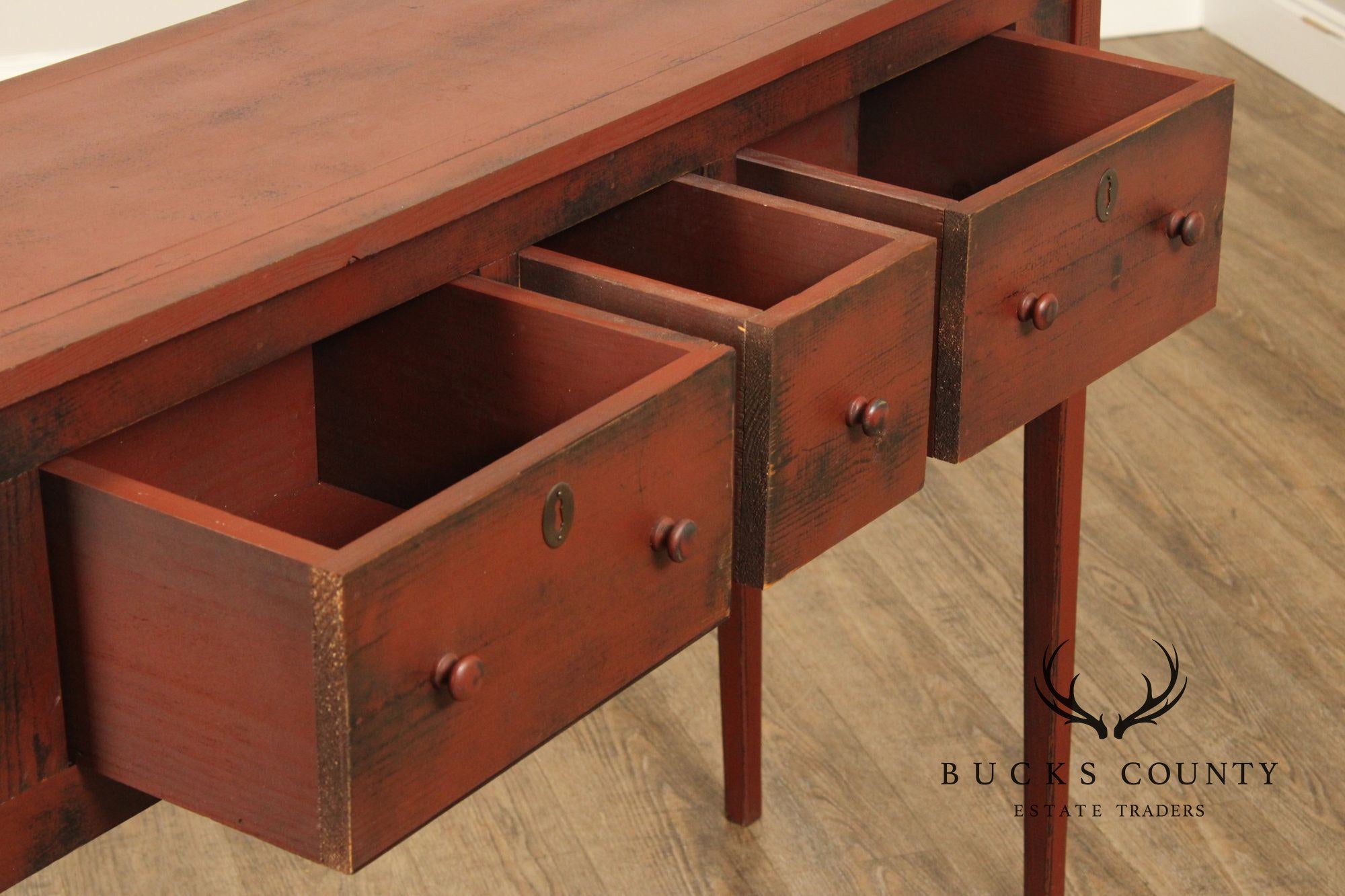 Primitive Style Distress Painted Sideboard or Console