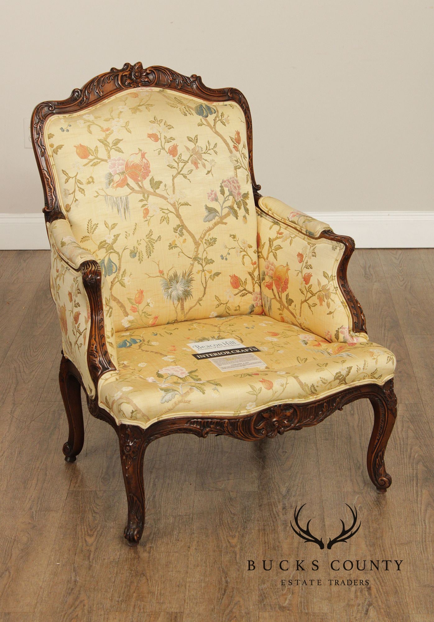 Beacon Hill French Louis XV Style Bergere Armchair