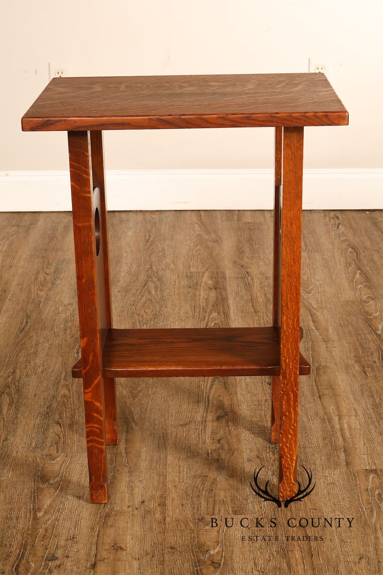 Antique Arts And Crafts Mission Oak Imperial Stand