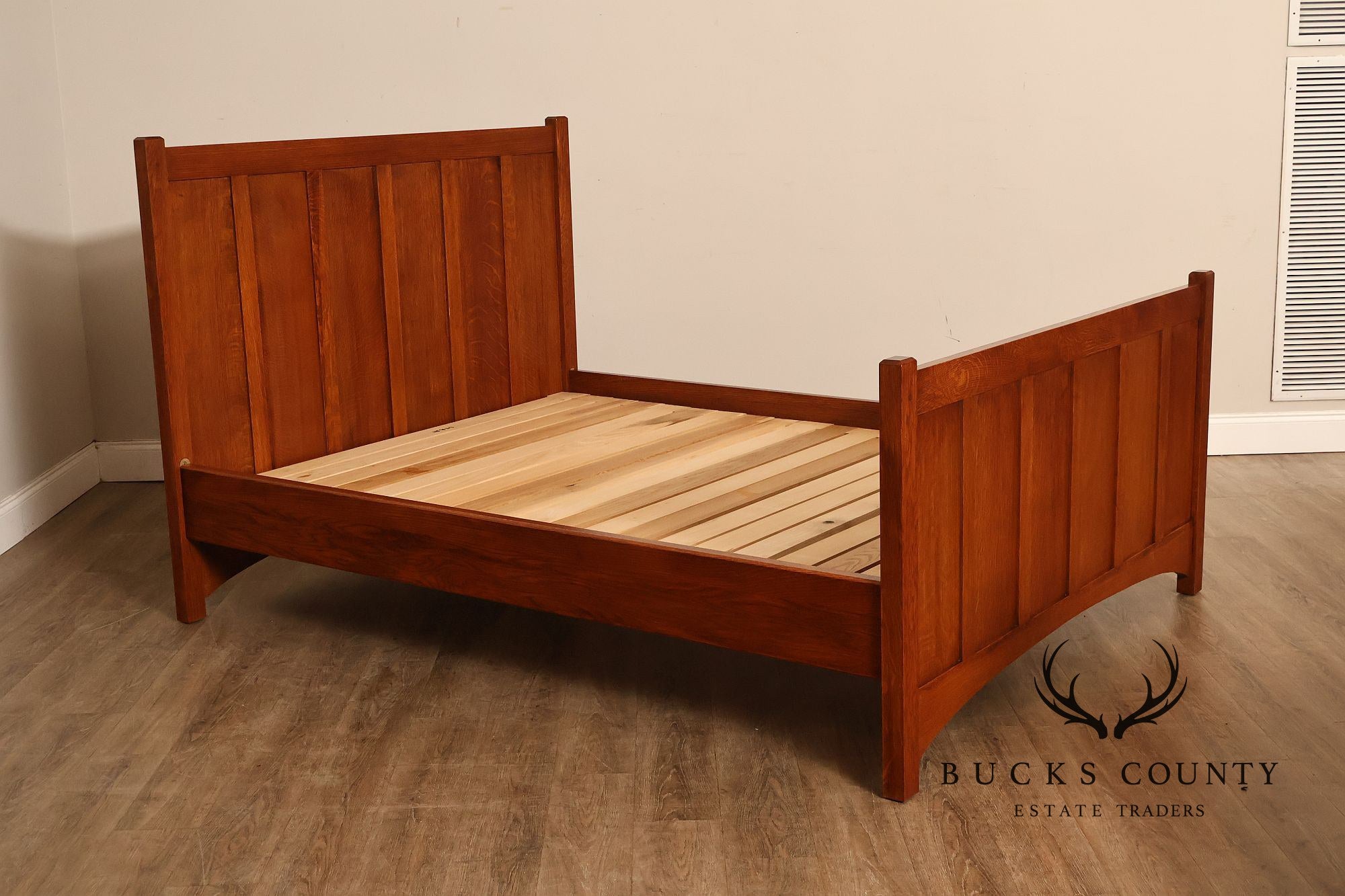 Custom Quality Mission Style Full-Size Oak Bed