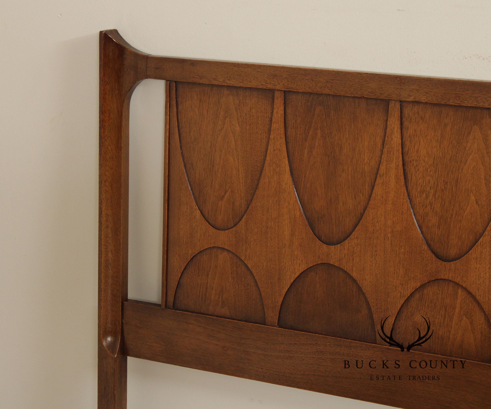 Broyhill Brasilia Mid Century Modern Walnut King Headboard