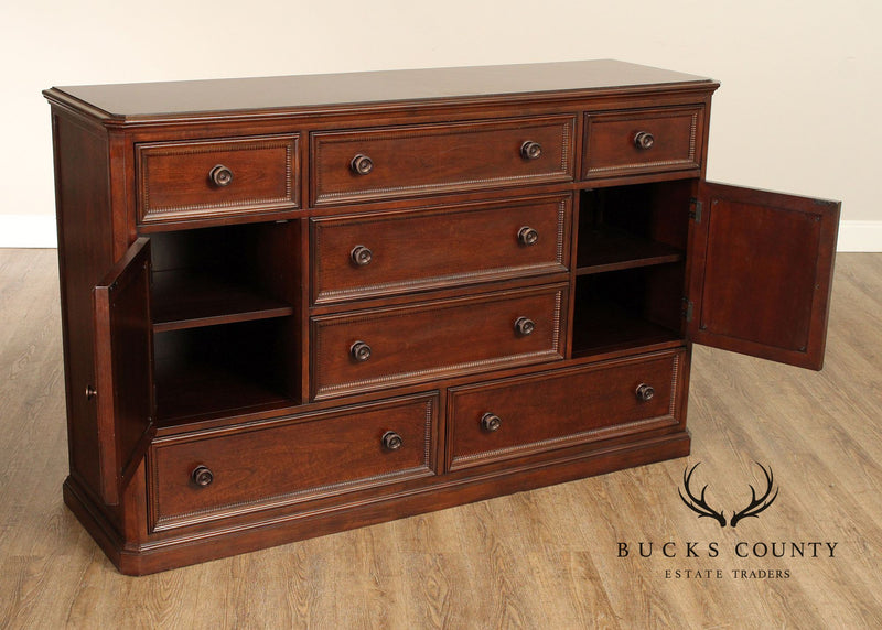 Bassett Furniture British Colonial Style Tall Bureau