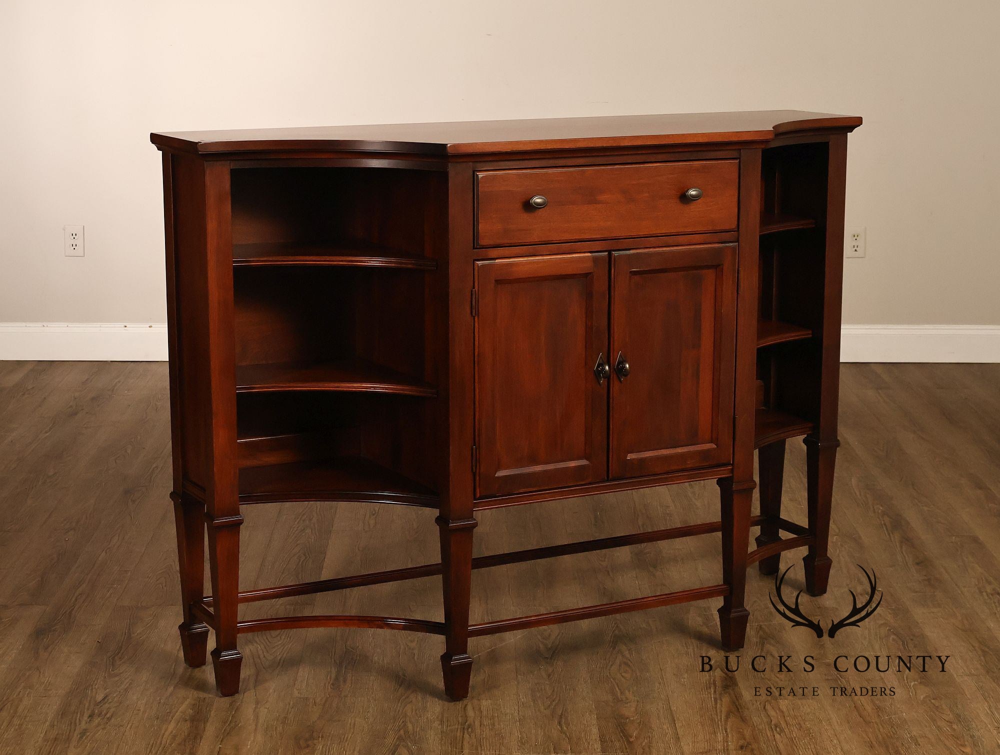 Nichols & Stone Traditional Williamsburg Bowfront Sideboard Server