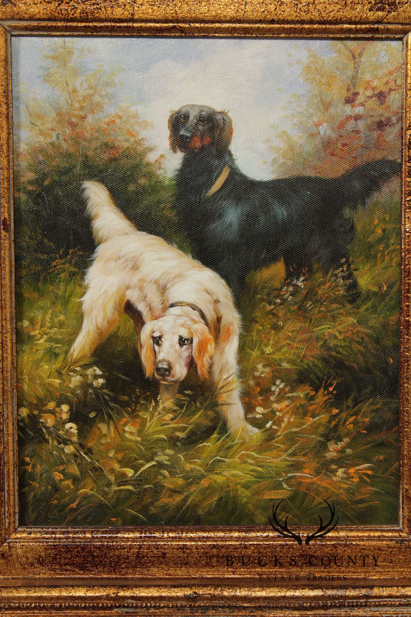 Continental School Framed Setter Painting