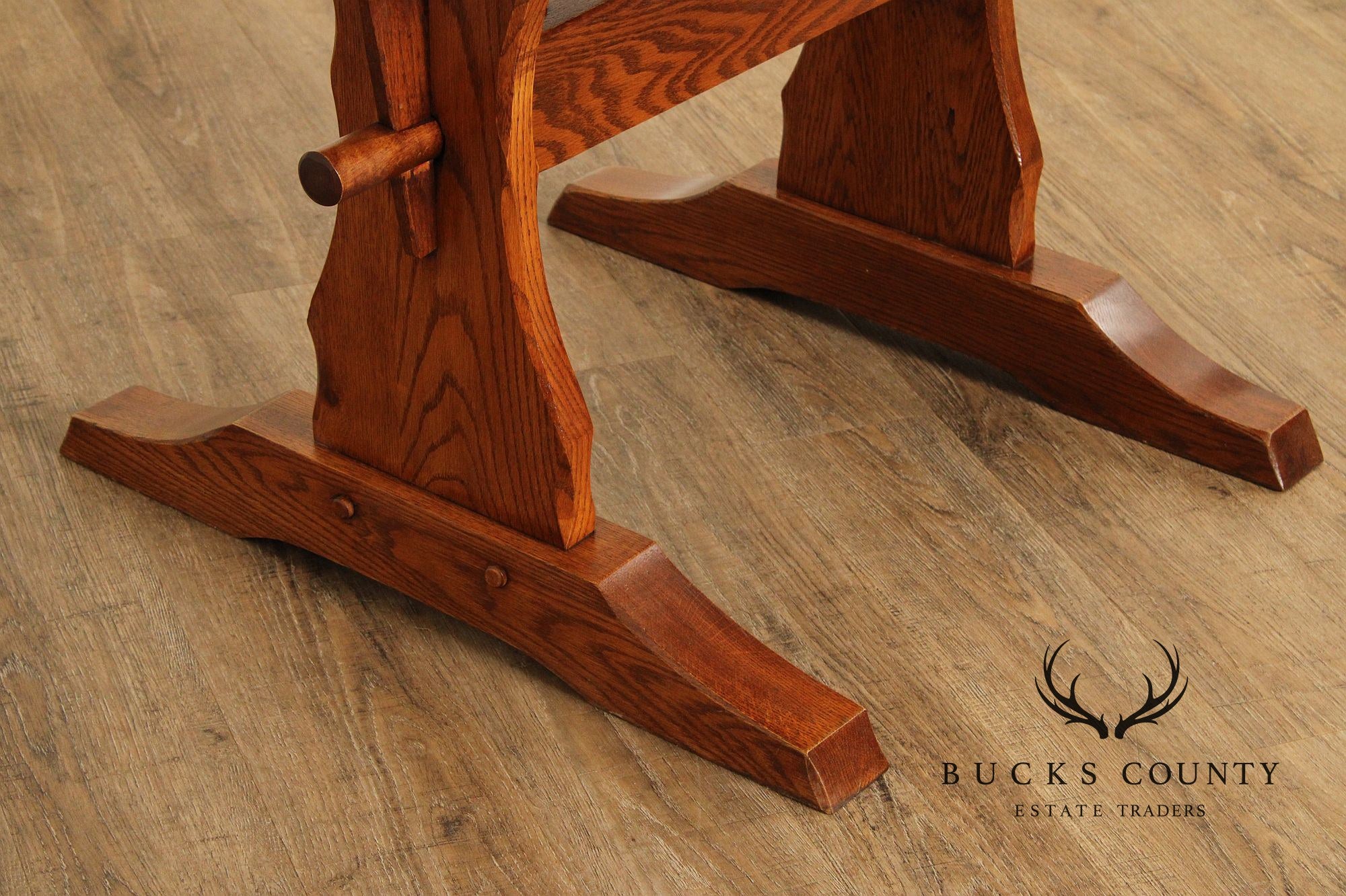 Hunt Country Furniture Solid Oak Trestle Dining Table