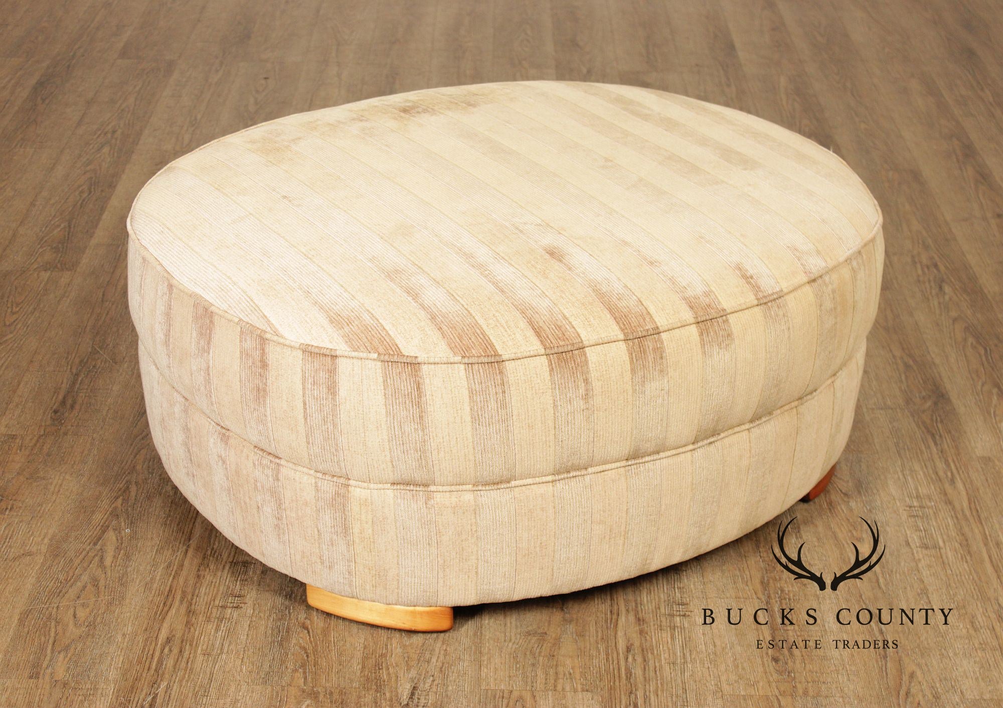 Lee Industries Striped Upholstered Ottoman