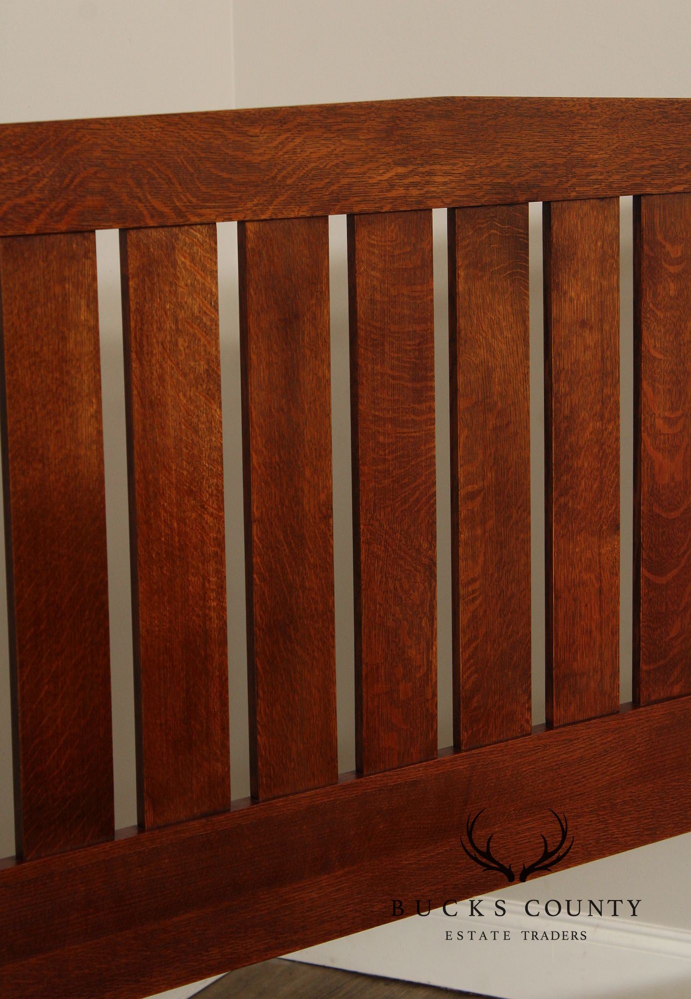 Stickley Mission Collection King Size Oak Slat Bed