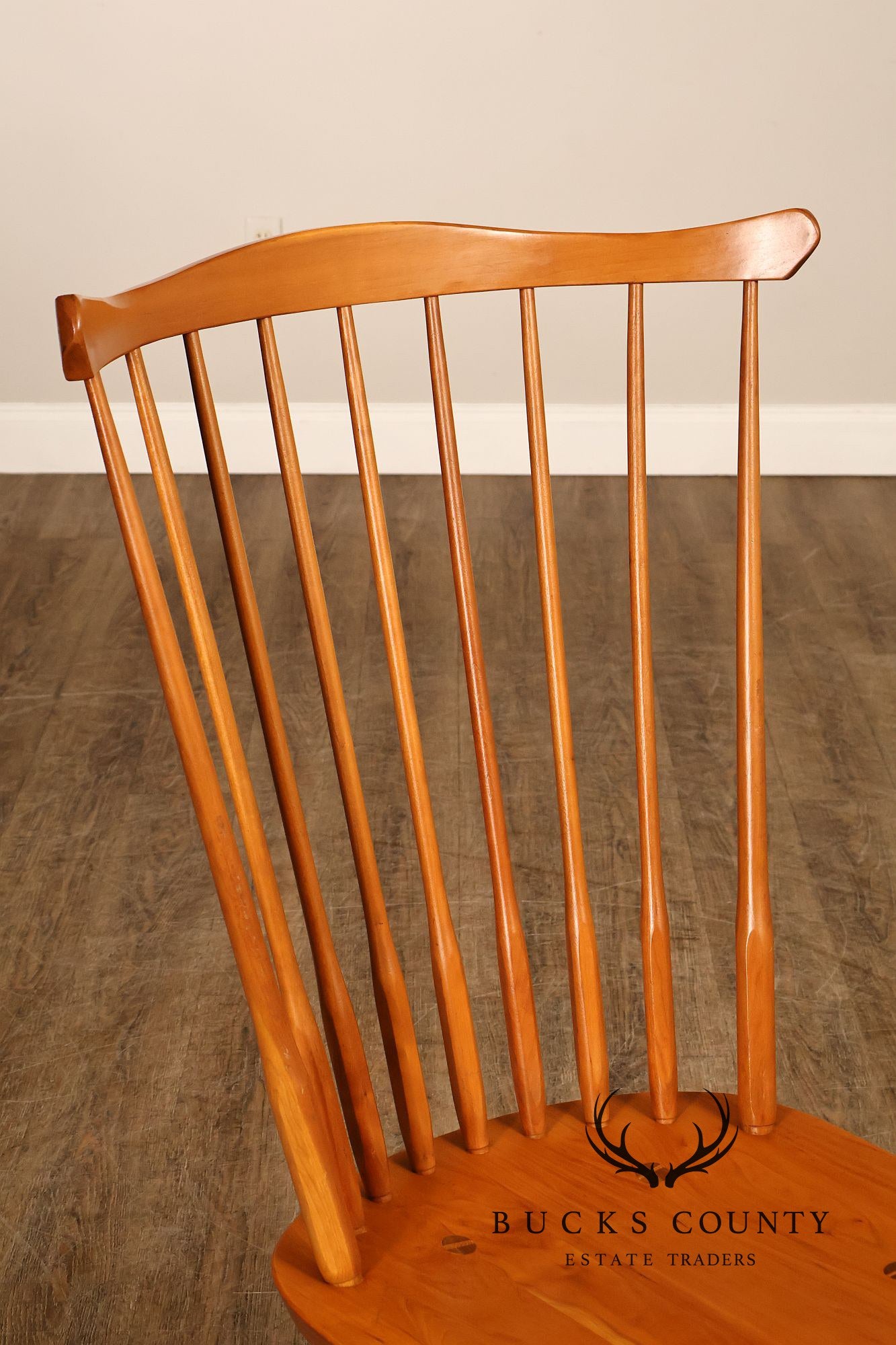 Hunt Country Furniture Set of Six Cherry Windsor Dining Chairs