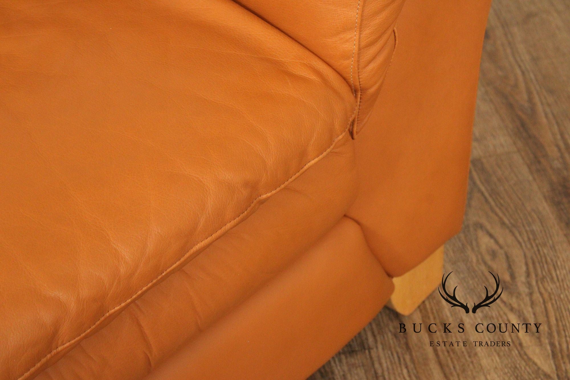 Post Modern Three Seat Italian Leather 'Sonora' Sofa