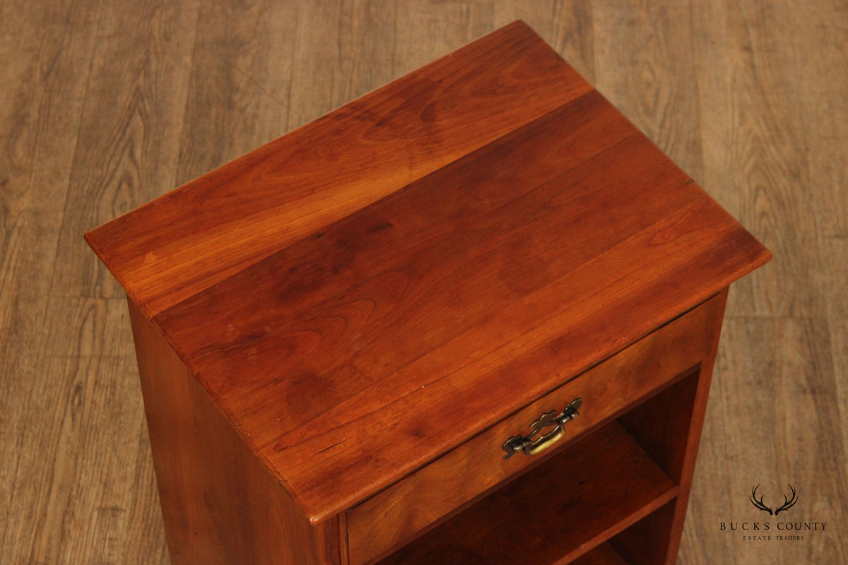 Stickley Chippendale Style Cherry Open Nightstand