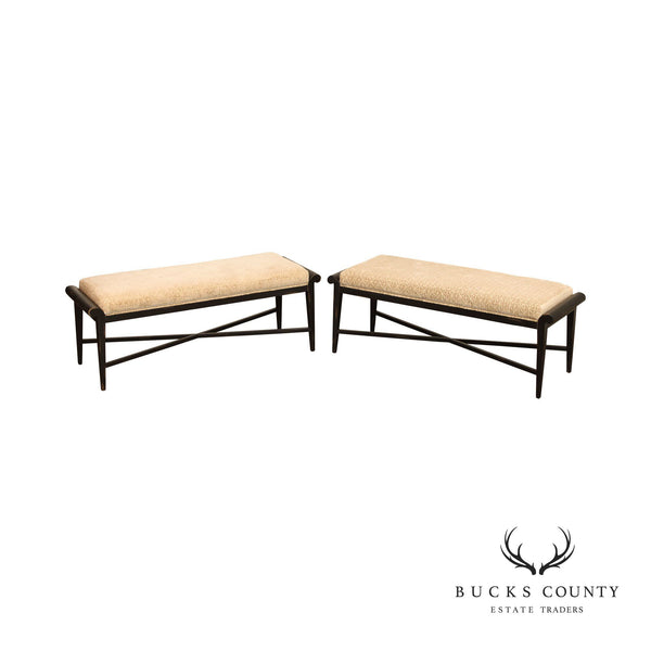 Hickory Chair Pair of 'Carla' Long Benches