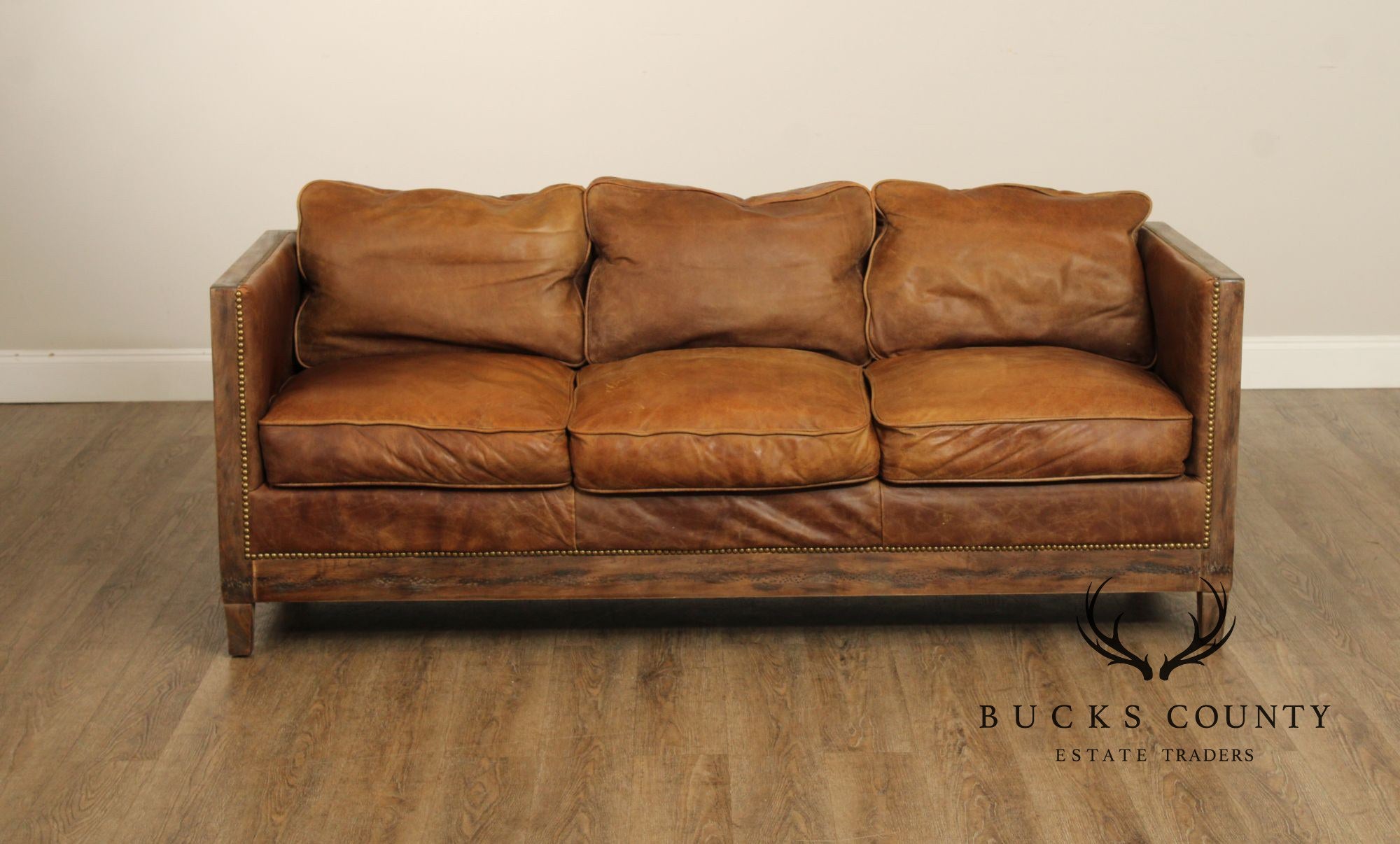 Moe's Collection 'Darlington' Rustic Leather Sofa