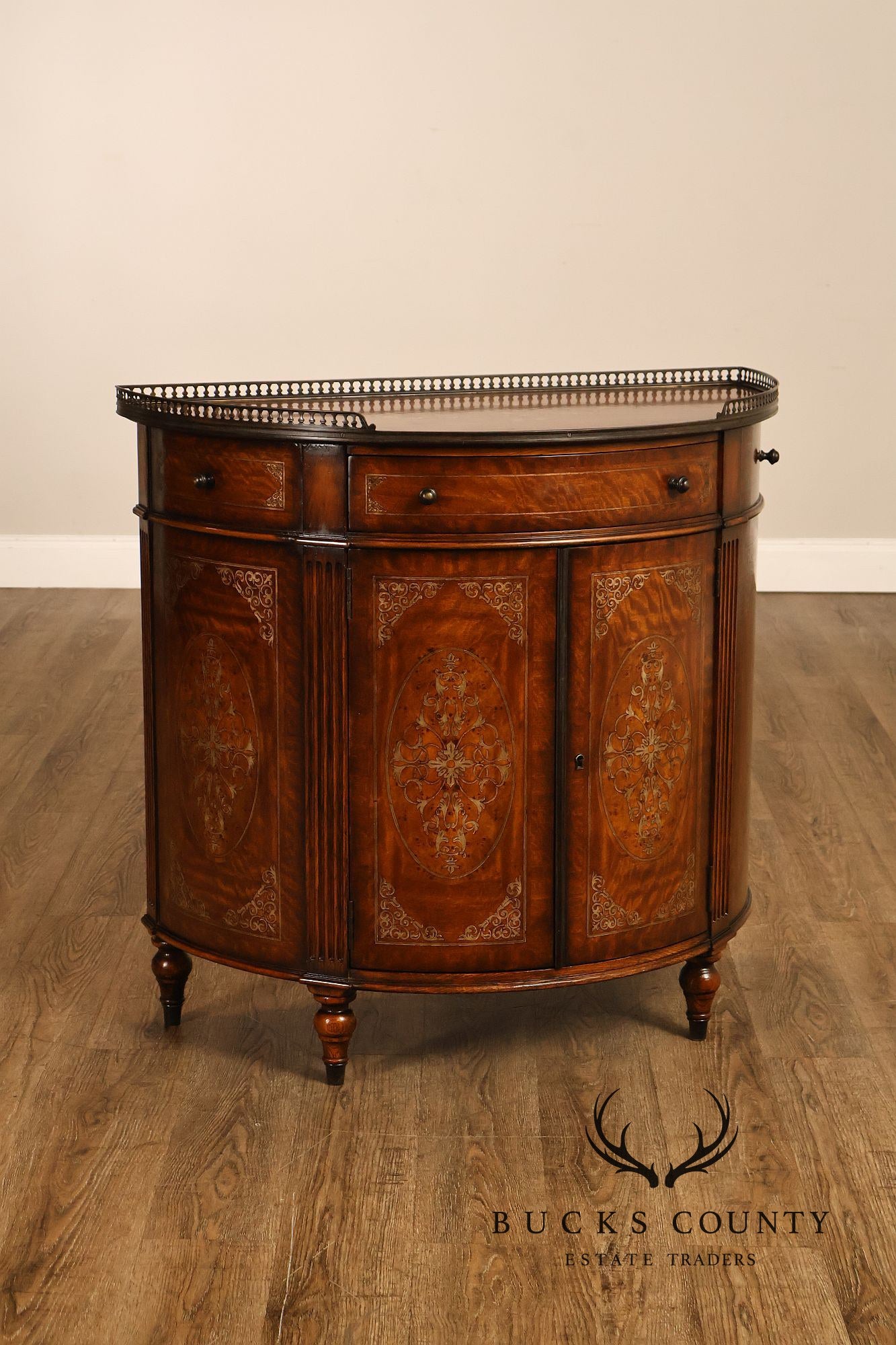 Theodore Alexander Demilune Console Cabinet