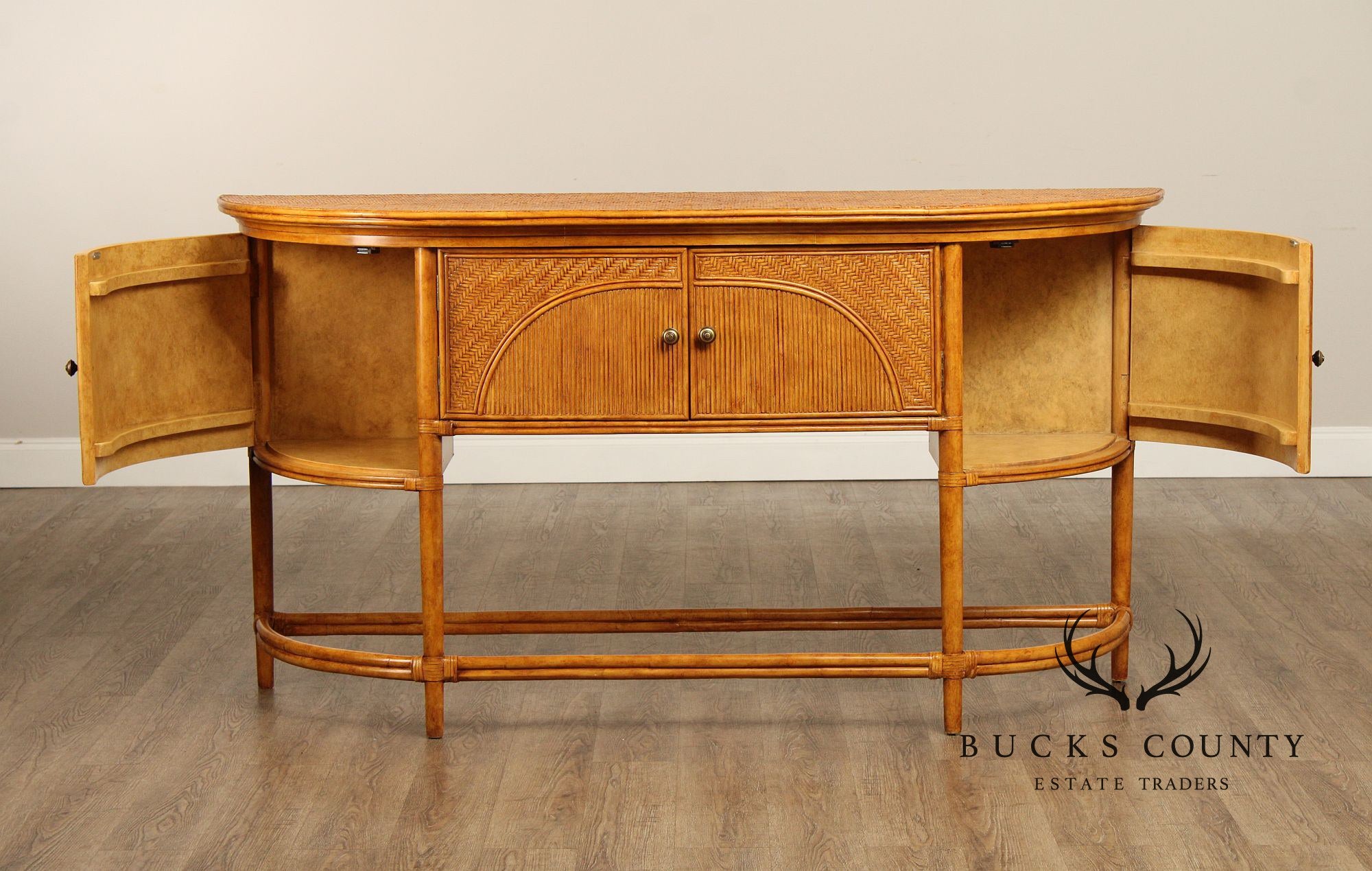 Quality Rattan Demilune Sideboard