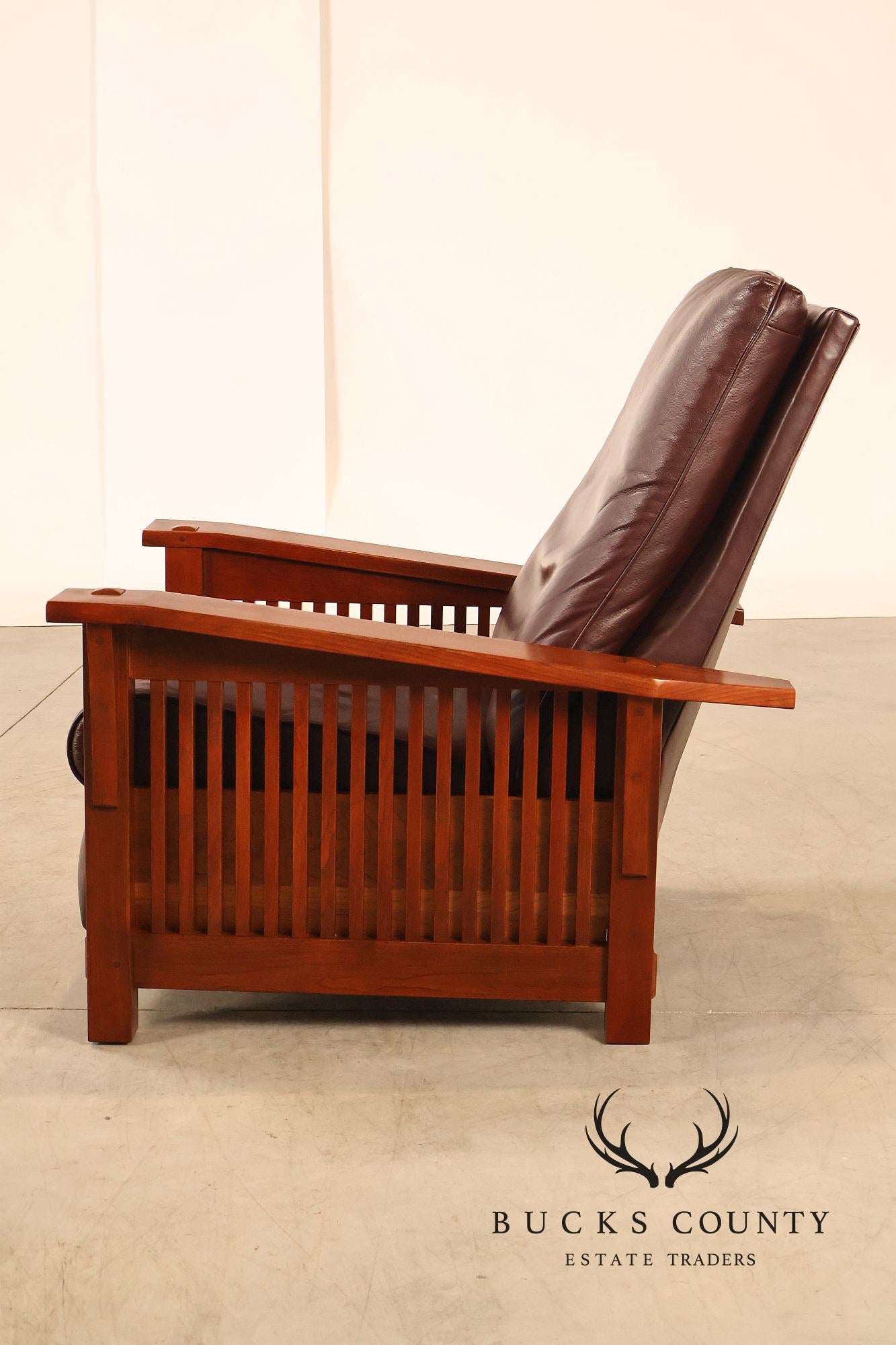 Stickley Mission Collection Cherry Spindle Morris Recliner